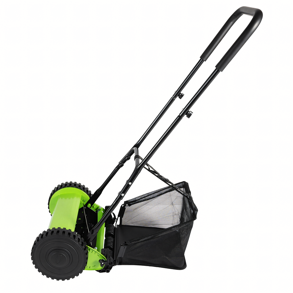 16" 40 cm Manual Reel Lawn Mower with Grass Catcher 32 pcs
