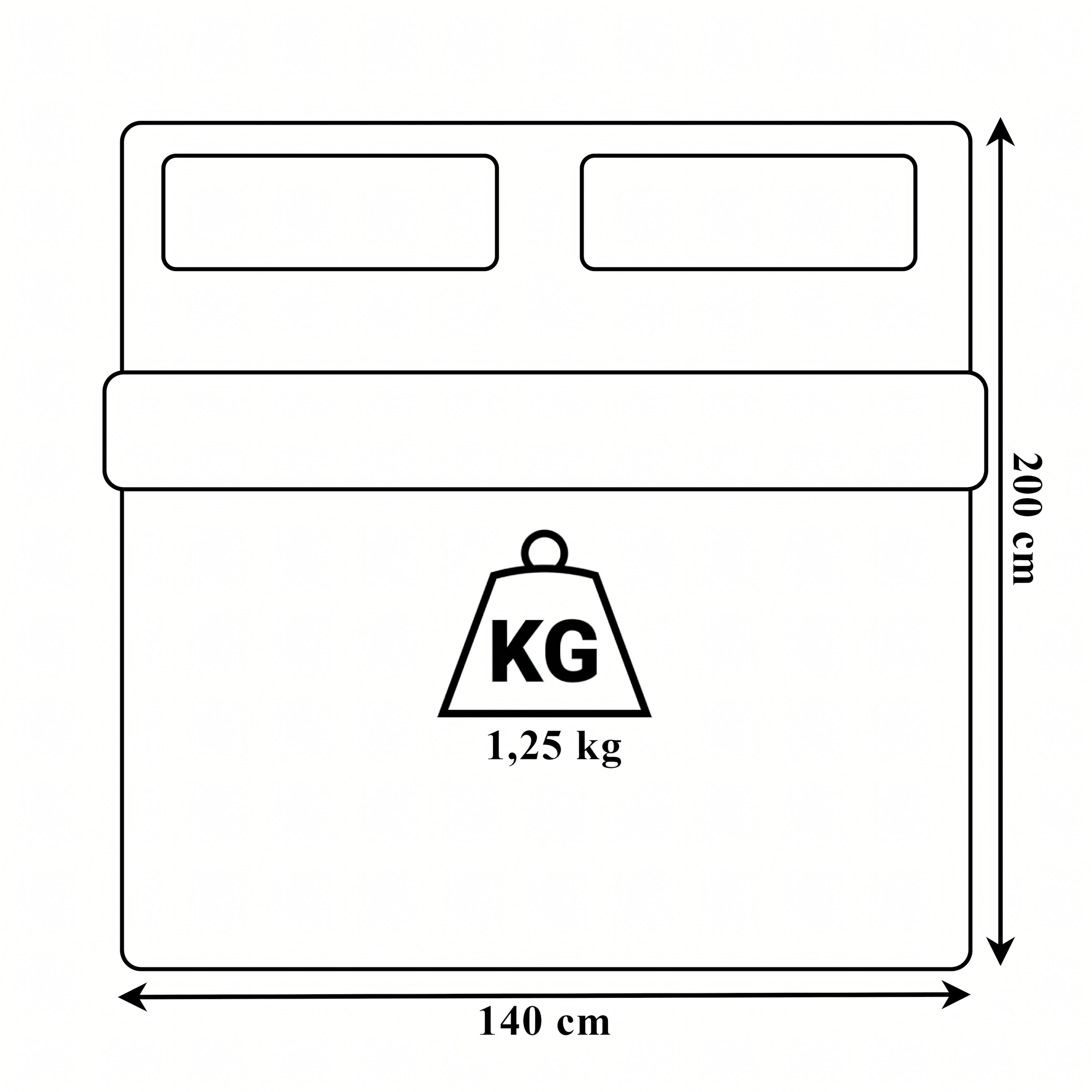 All-Year Airy Warm Winter Quilt 140x200cm White