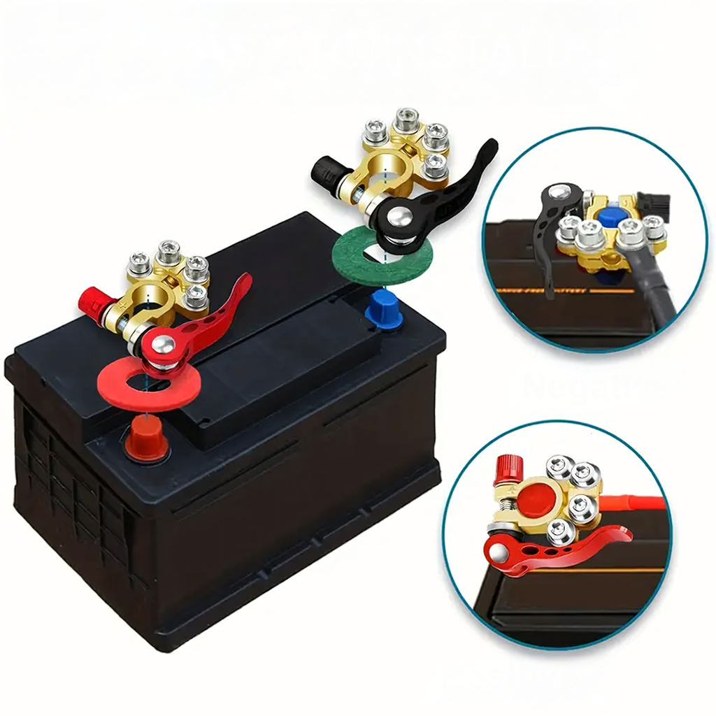 2x klemmiklambrid ühendusklemmid aku klemmid positiivne negatiivne komplekt 6-24V