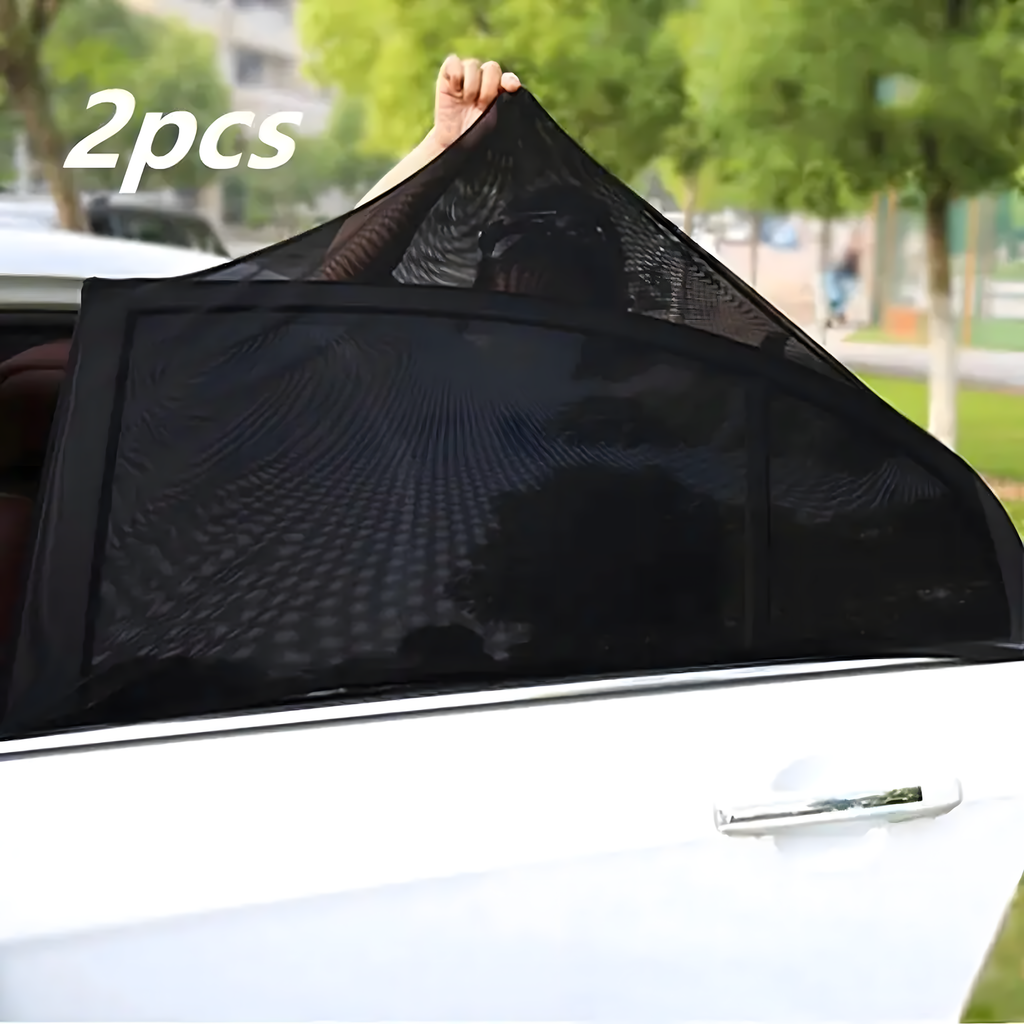 4 x Roller Blinds Sun Visor Mosquito Net for Car Window Curtains