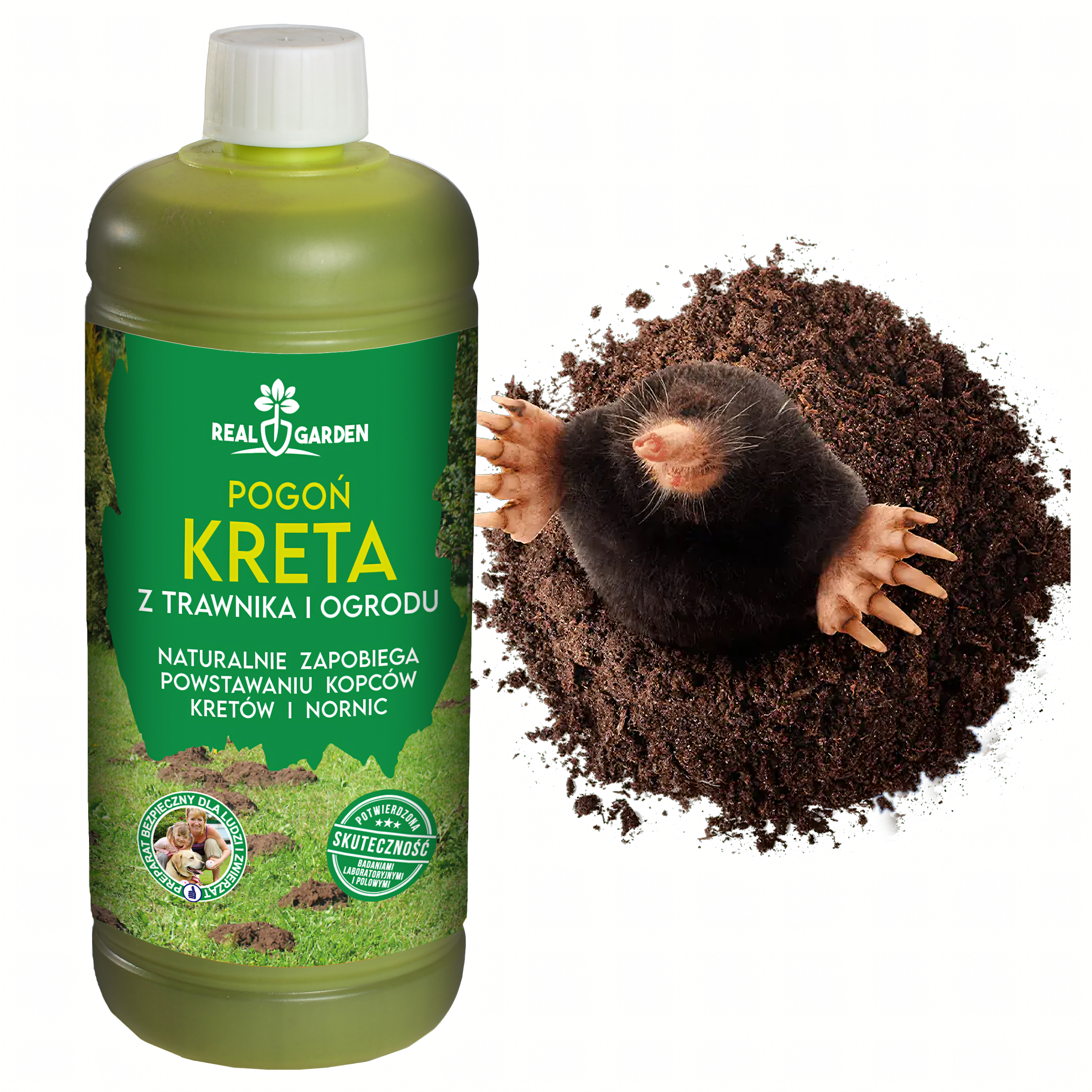 Agent Repellent for Moles Voles Rodents Barrier 1L Ecological