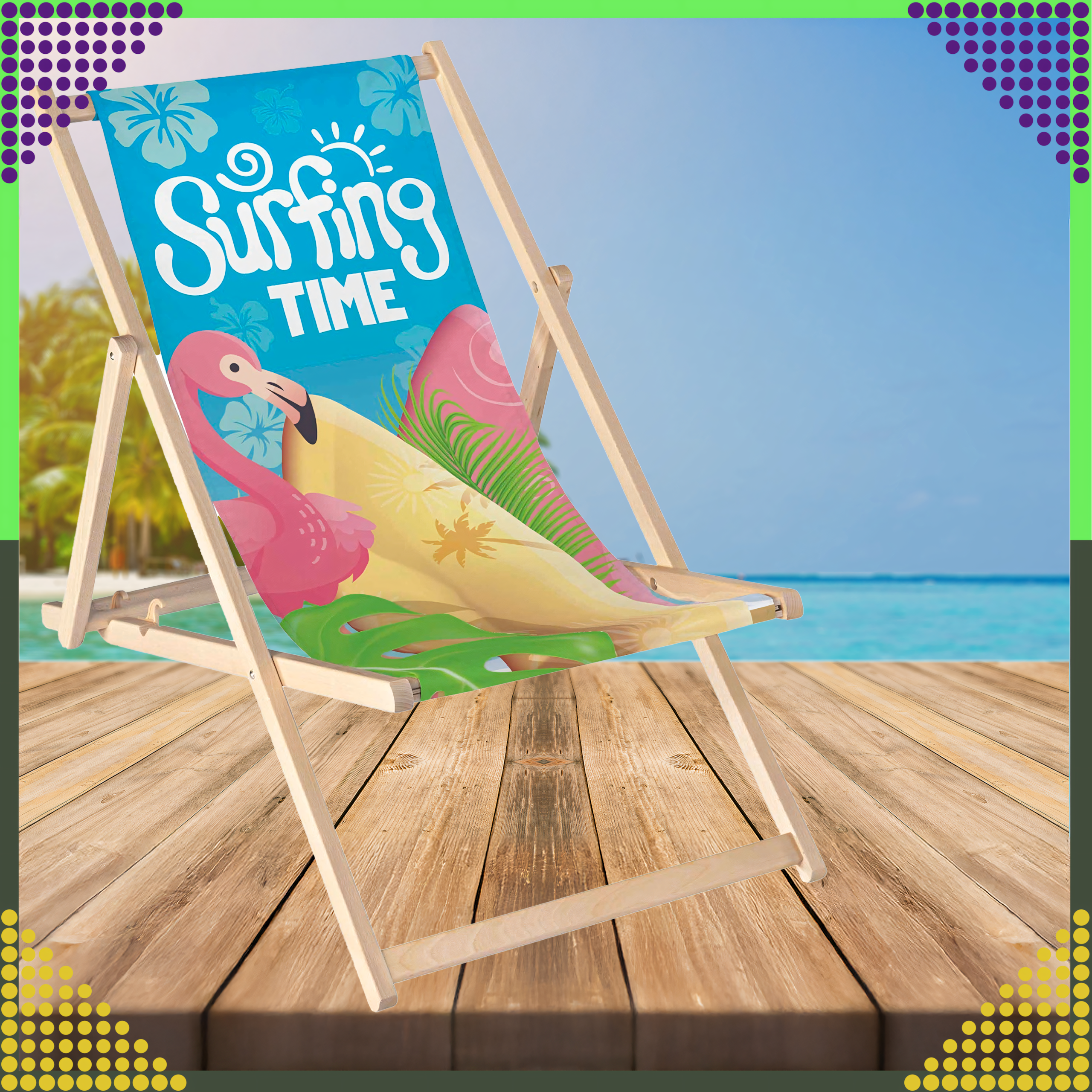 2 tk kokkupandav puidust aiamere rannatool rannas ja telkimiseks, reguleeritav