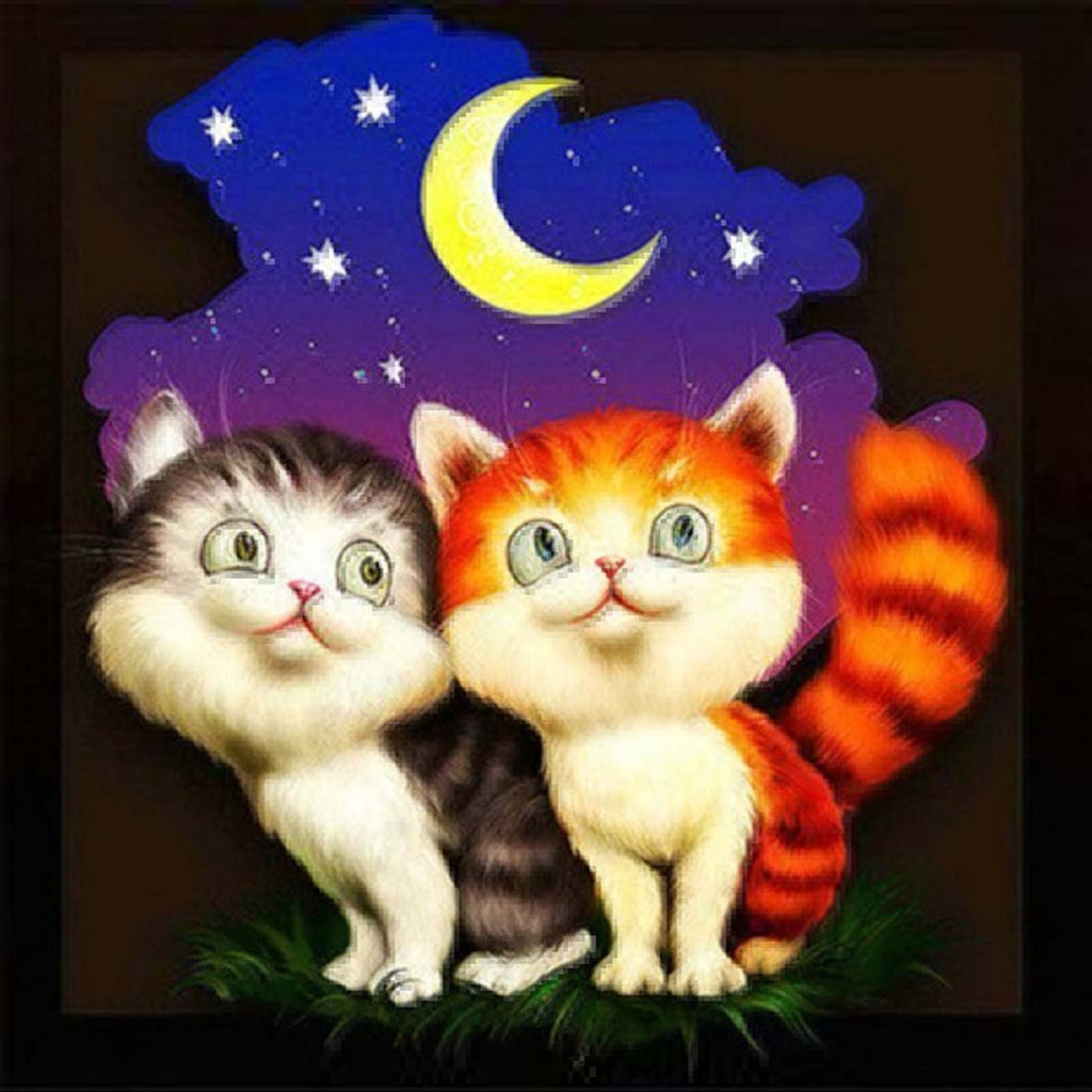 Diamond Painting 5D Mosaic Kit 21 - Cat Pattern 20x20 cm
