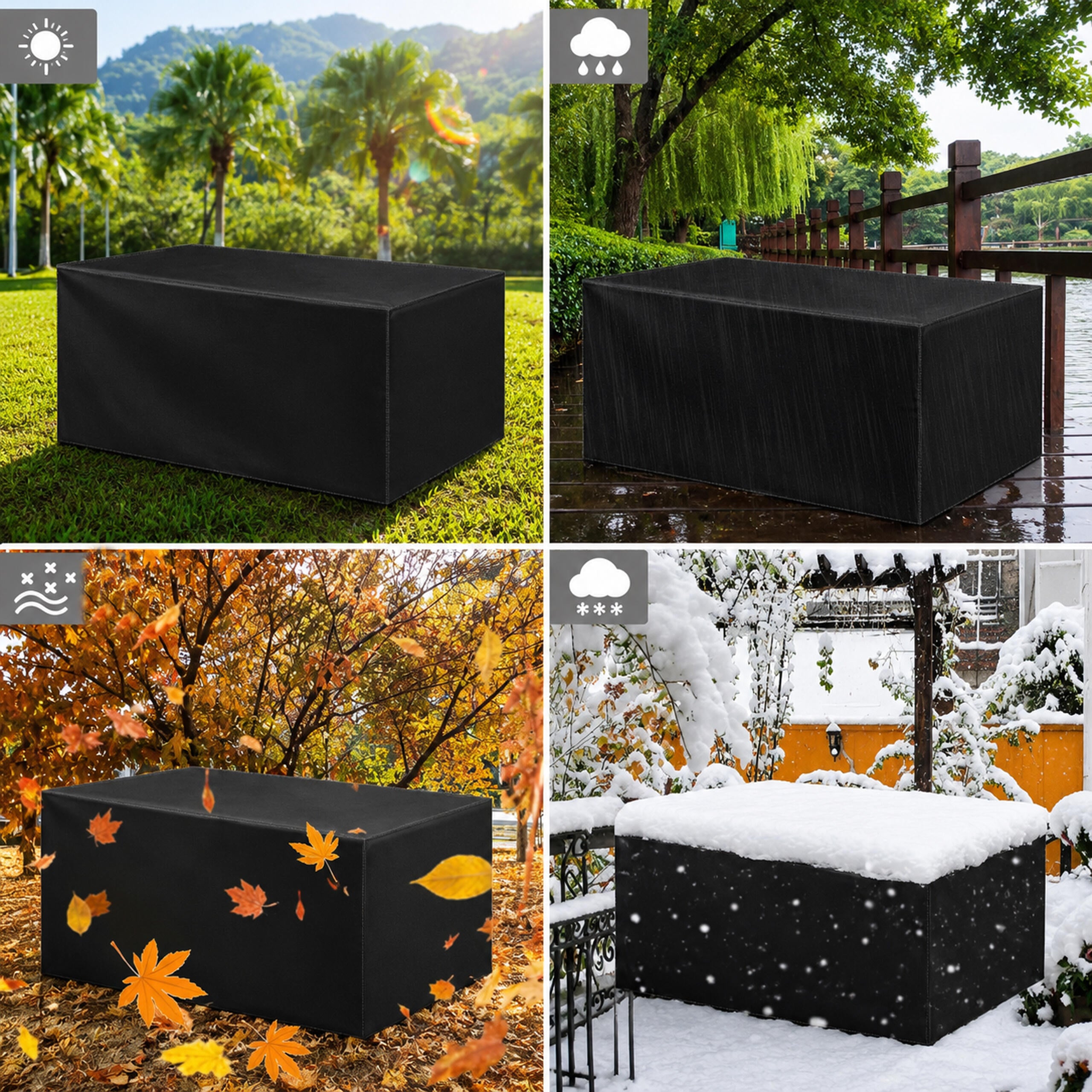 Waterproof Garden Furniture Cover for Catering Table 200x160x70 cm