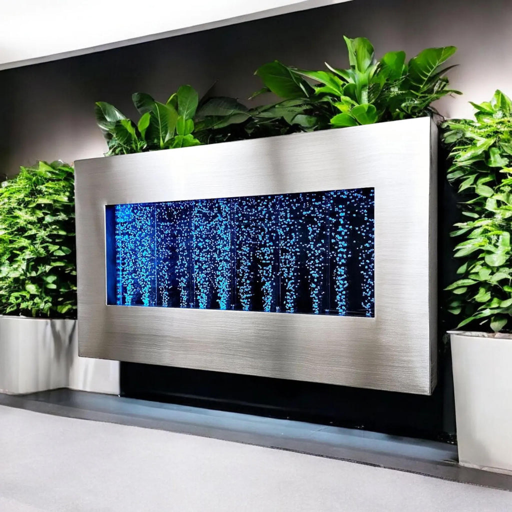 Hanging Water Bubble Wall Fountain with LED RGB Colors 95x55x11.5cm
