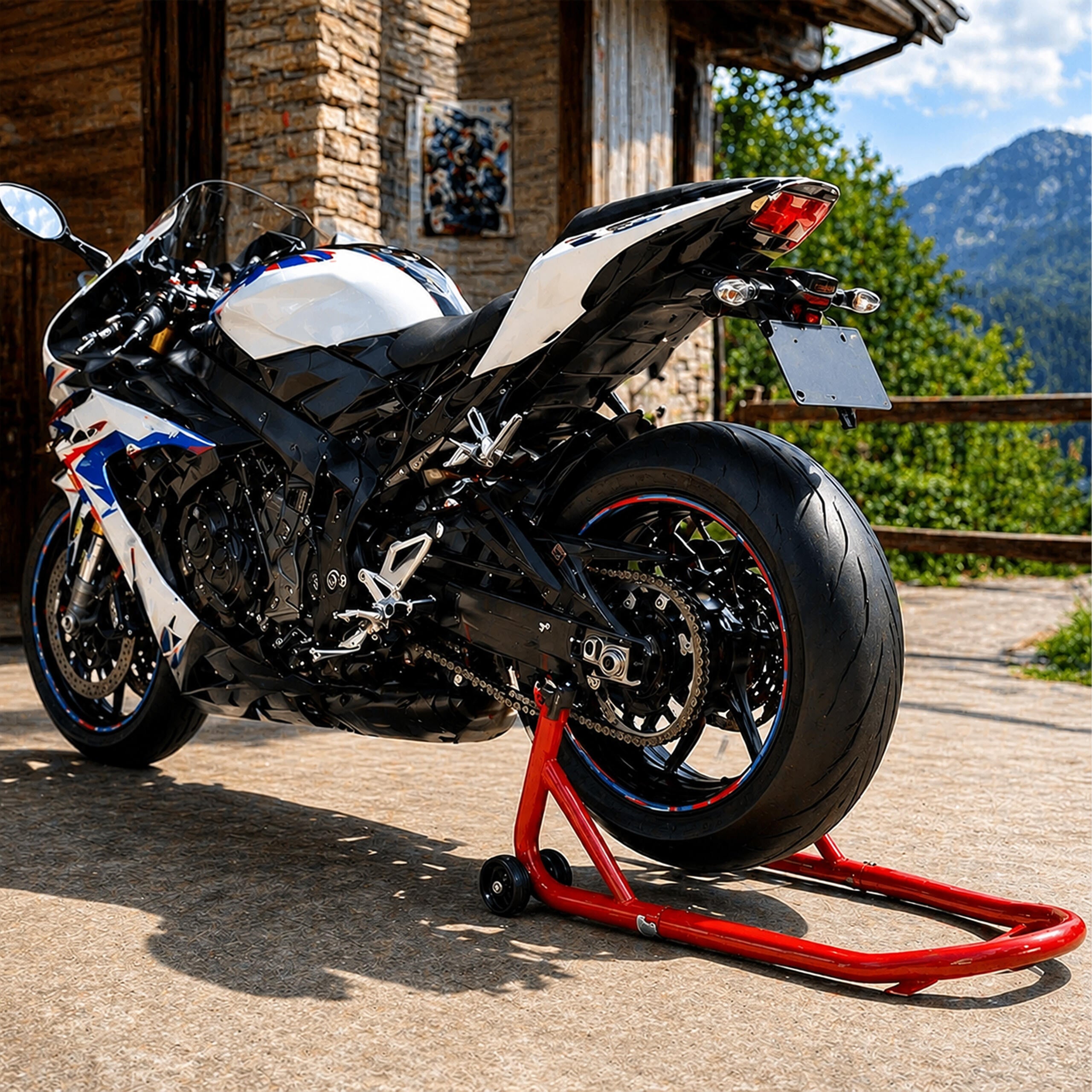 Universal Adjustable Motorcycle Front and Rear Service Stand 450kg
