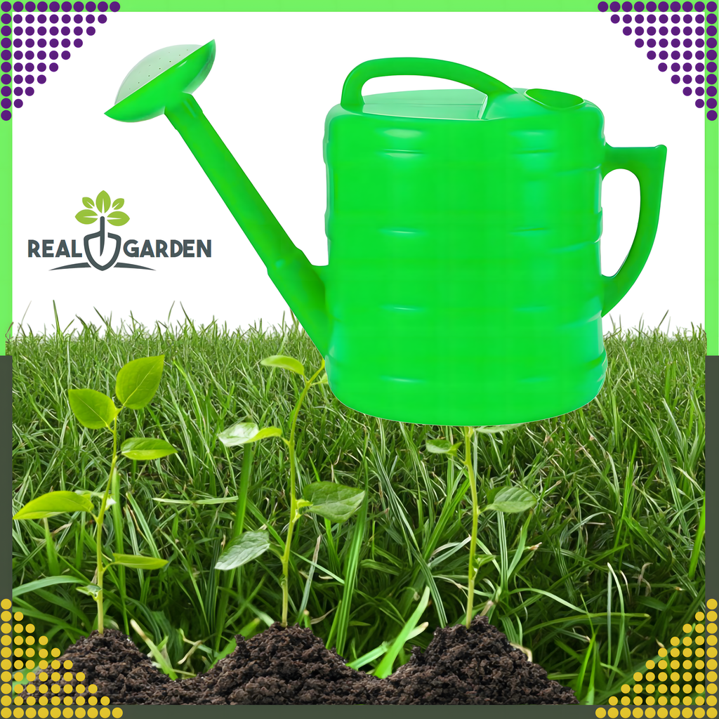 10L Oval Plastic Garden Watering Can with Watering Strainer