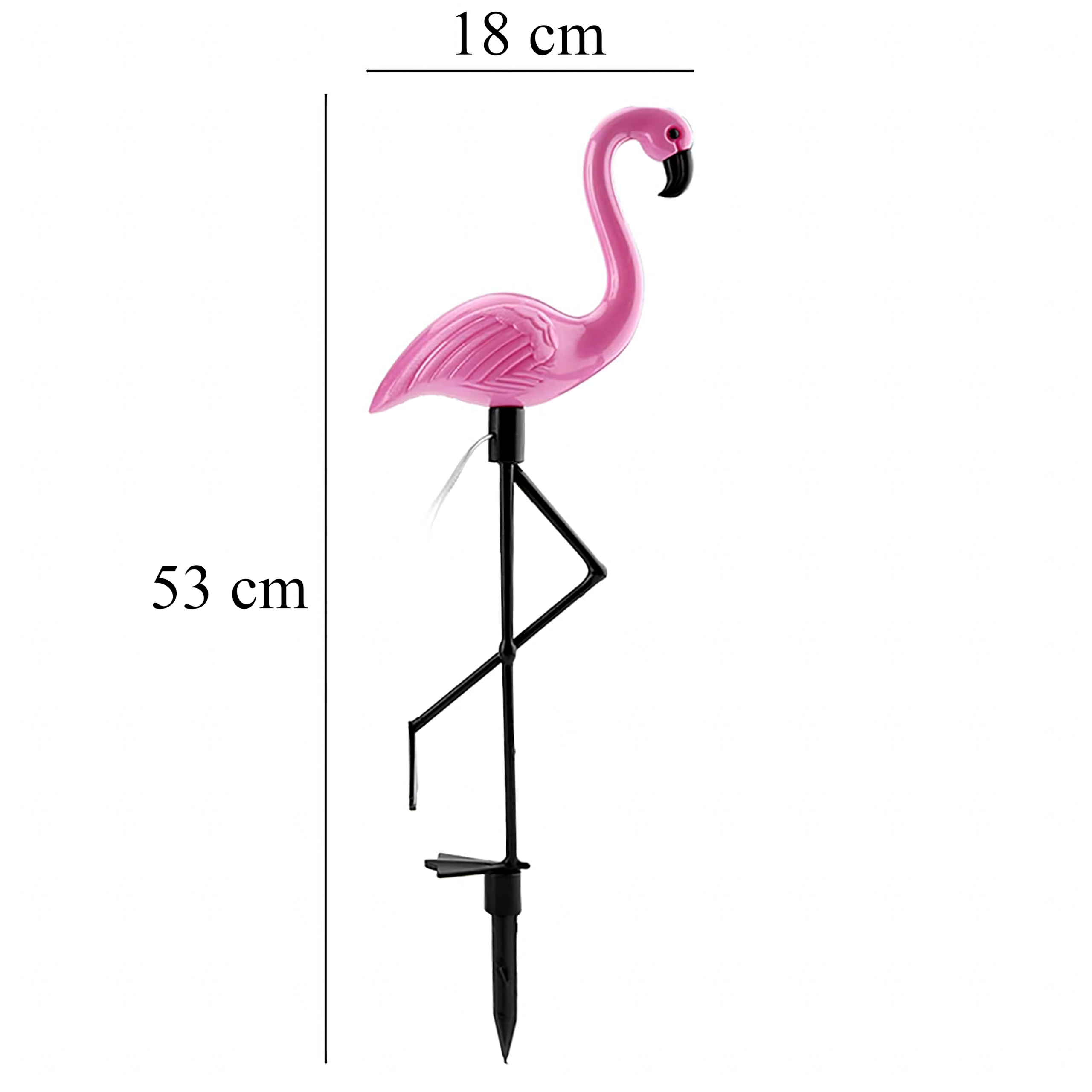Decorative Solar Garden Lamp Flamingo LED Decoration 53 cm