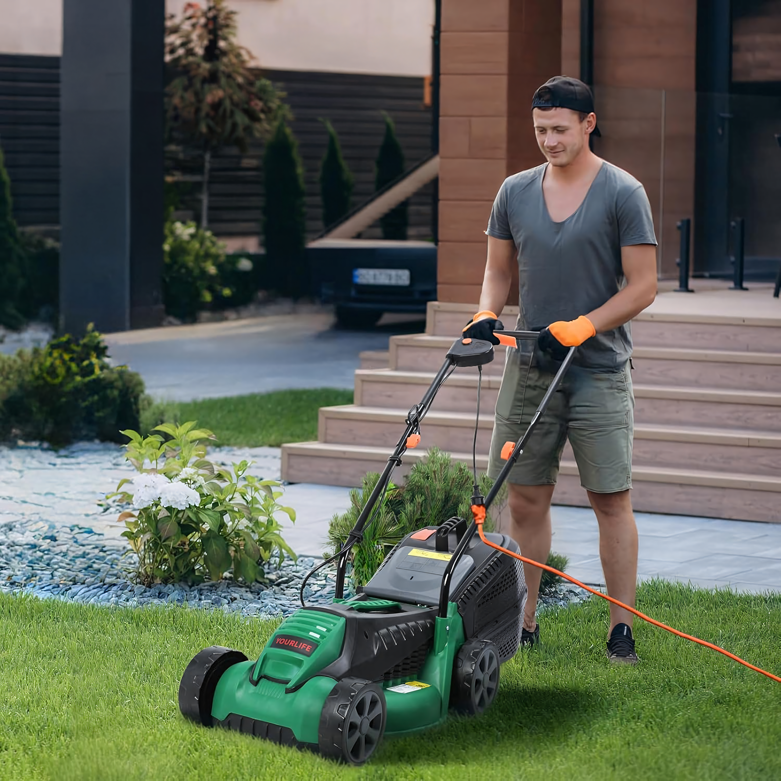 Elektriline muruniiduk, kerge ja võimas, suur 30L murukast, 1600W, 32cm