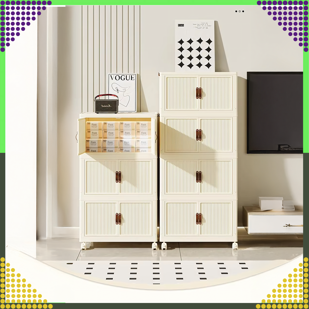 Cabinet Storage Shelf Plastic Organizer Foldable Storage Box