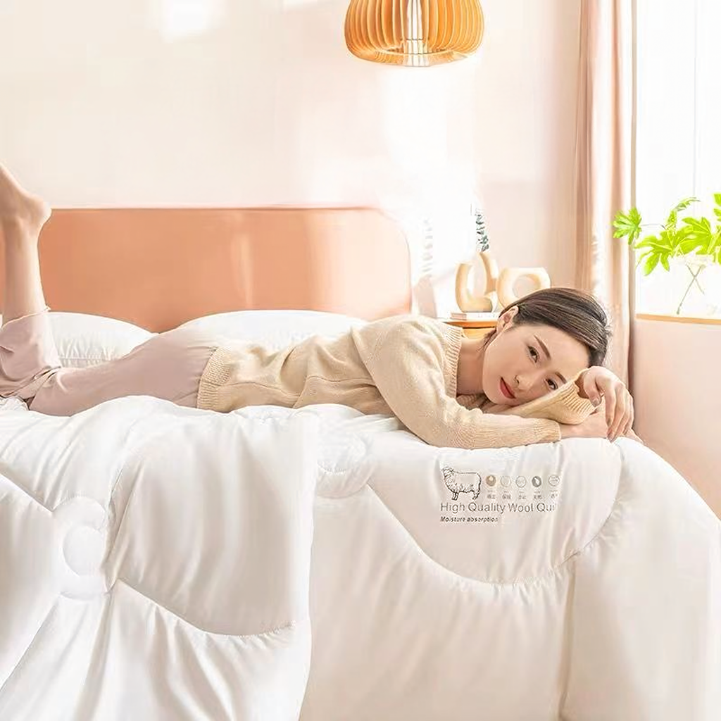 Talvine lambavillast tekk, soe talveks, lambavill, 200x220cm