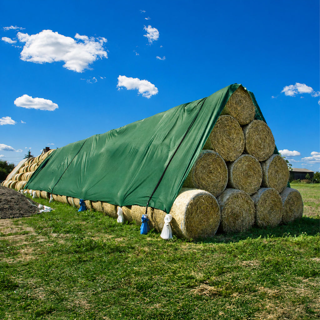Protective Nonwoven Fabric for Covering Hay and Straw Stacks 7.6x12.5m Strong 120g