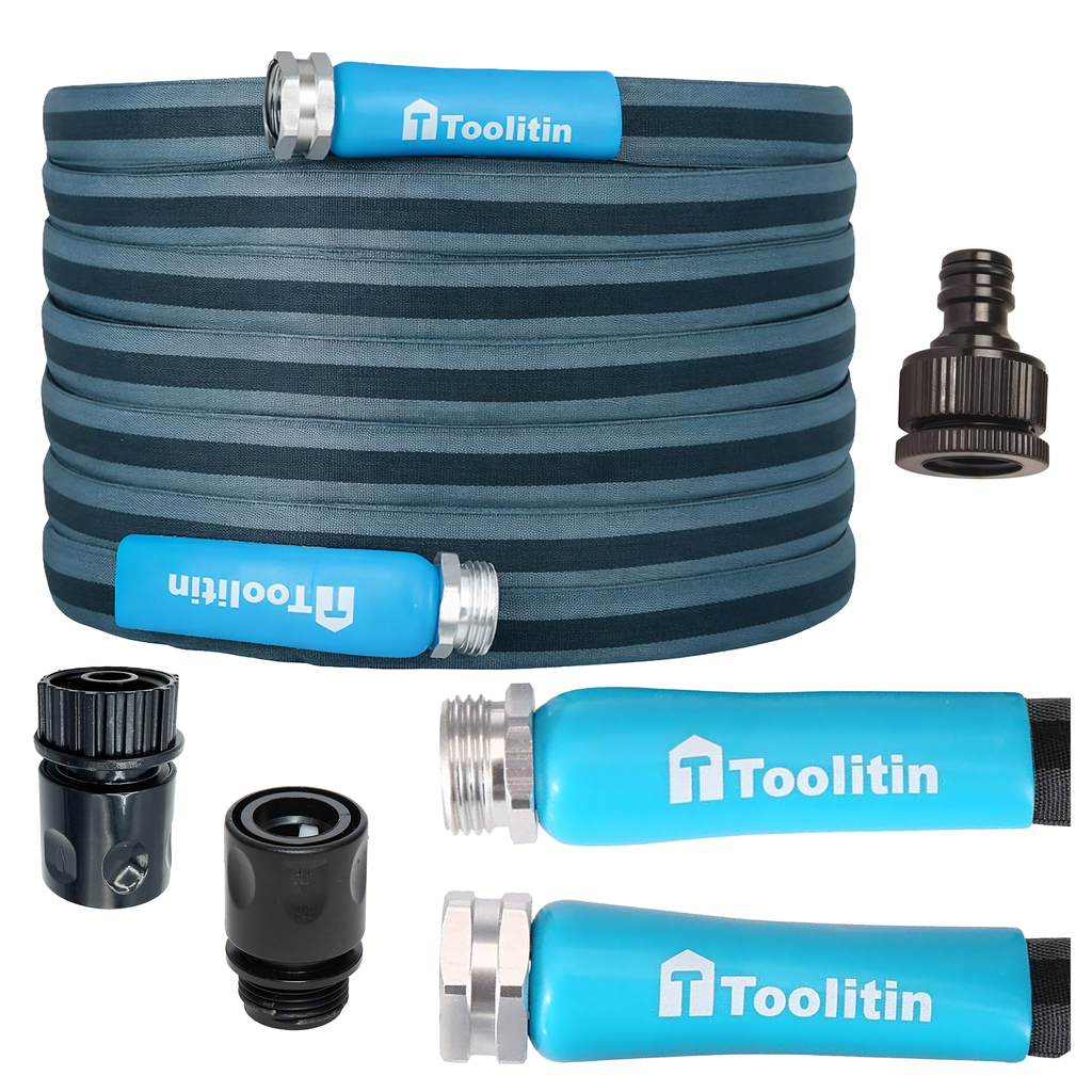 High-Pressure Garden Hose 30 m 5/8'' Strong Durable Resistant with Connectors