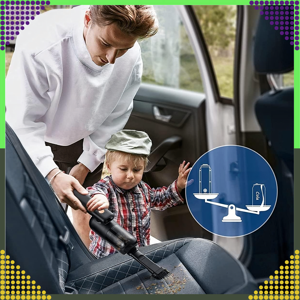 Handheld Cordless Car Vacuum Cleaner 2in1 with LED Blower