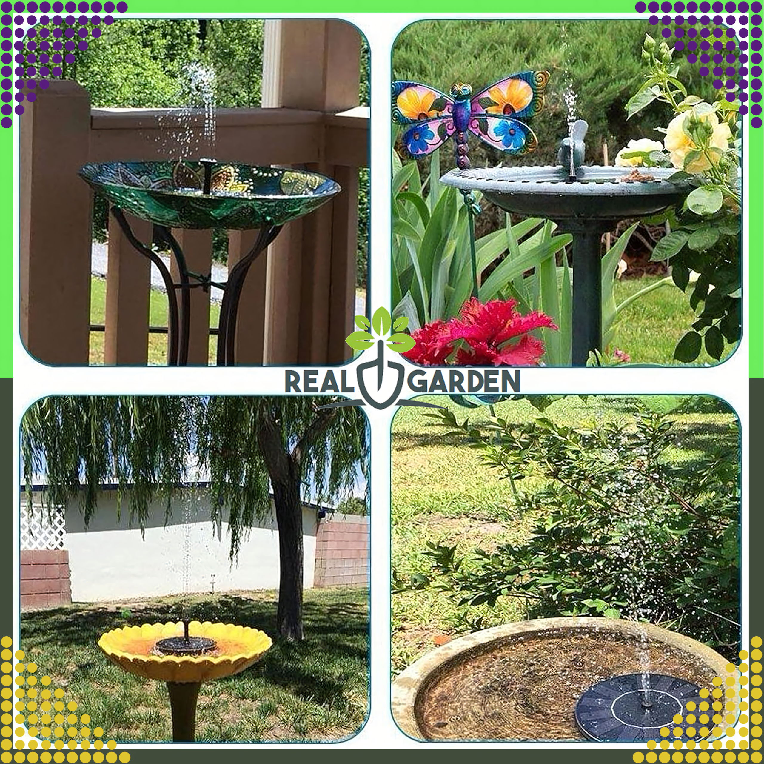 Ujuv päikesepurskkaev tiigi kaunistuseks, automaatne