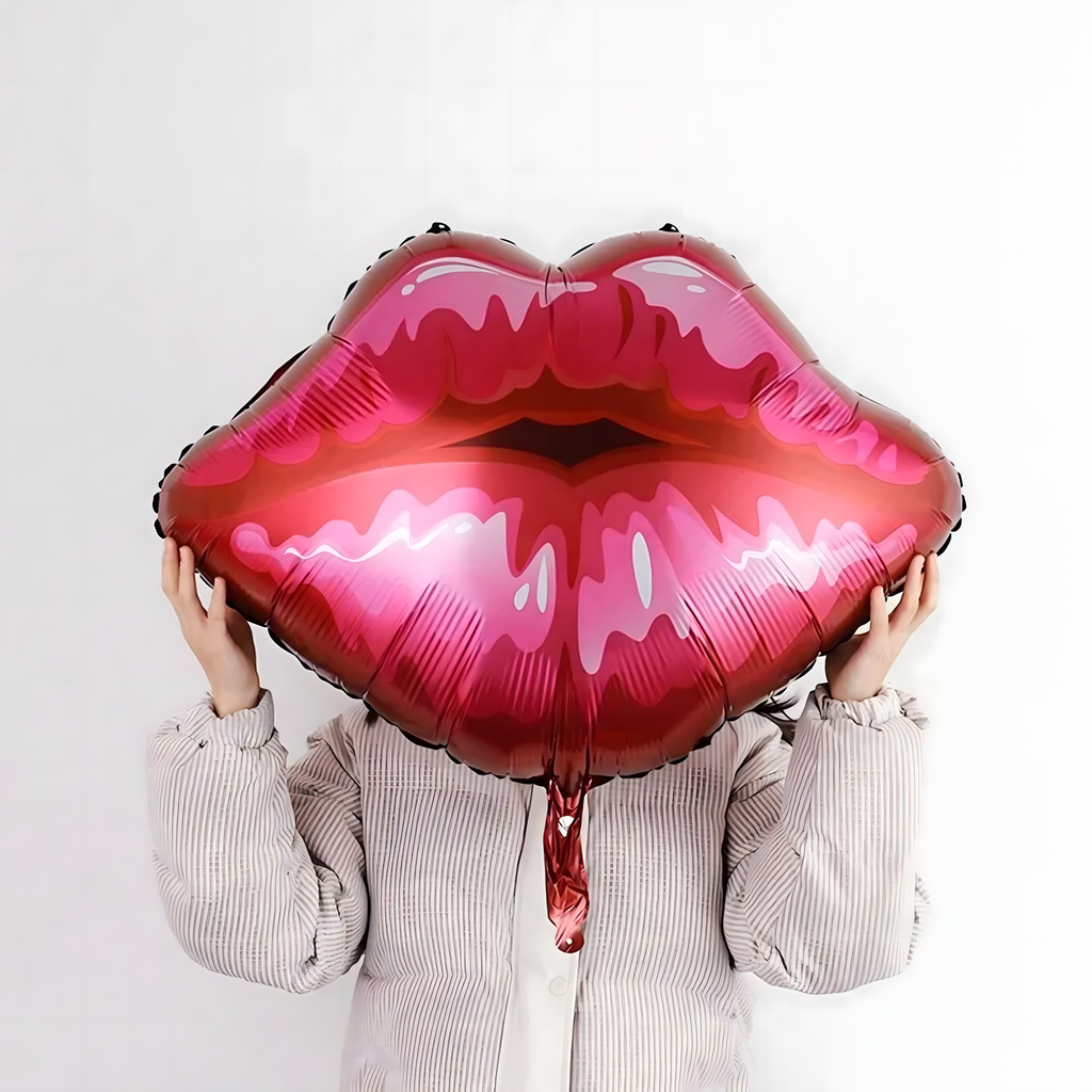 Tüdrukute sünnipäeva õhupallide komplekt Huulepulk, Huuled, Palju õnne sünnipäevaks 5 tk