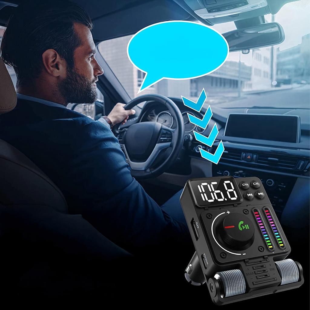 Auto FM-raadio saatja Bluetooth 5.3 PD 30W laadija