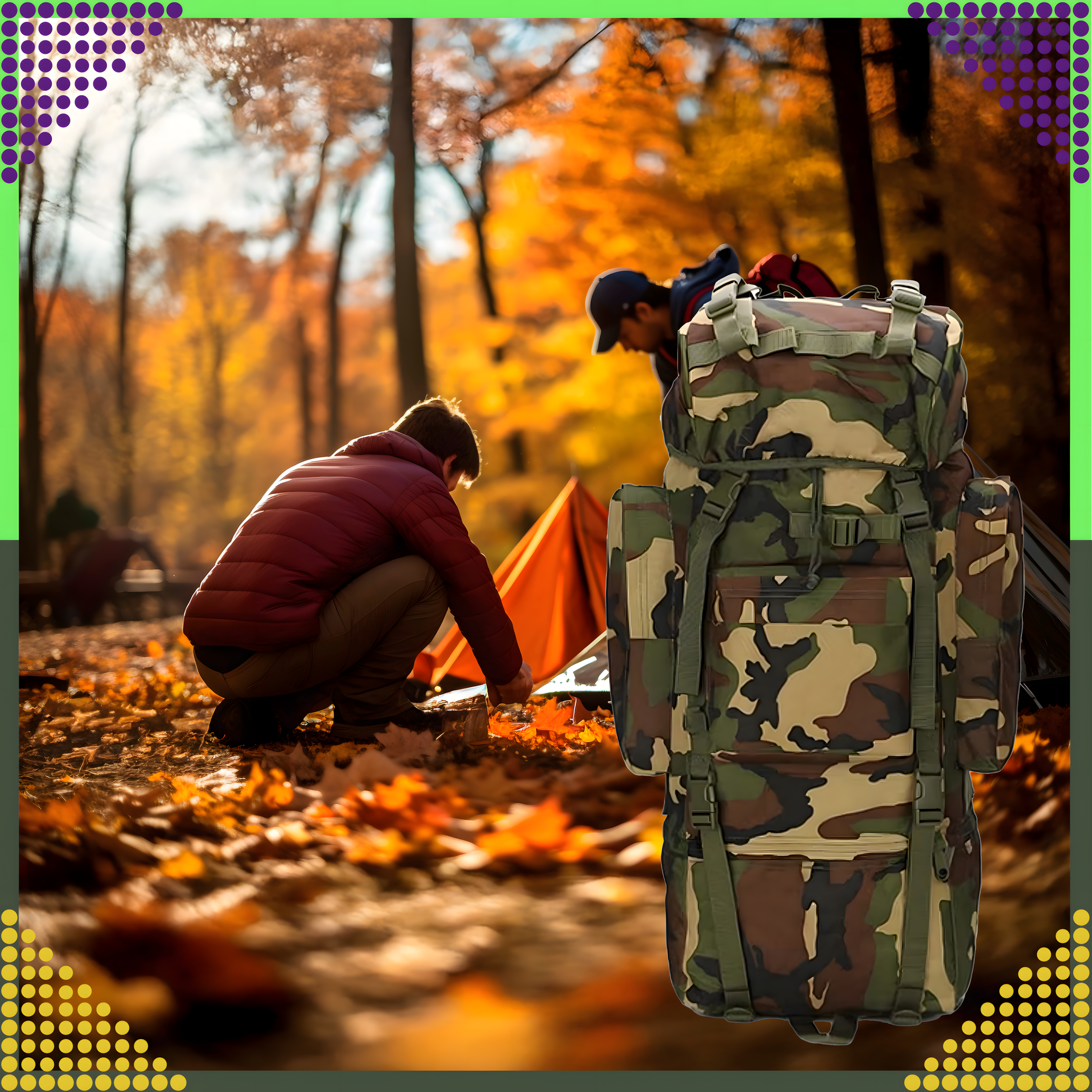 Tactical Backpack Military Tourist Survival Mountain Large 65L