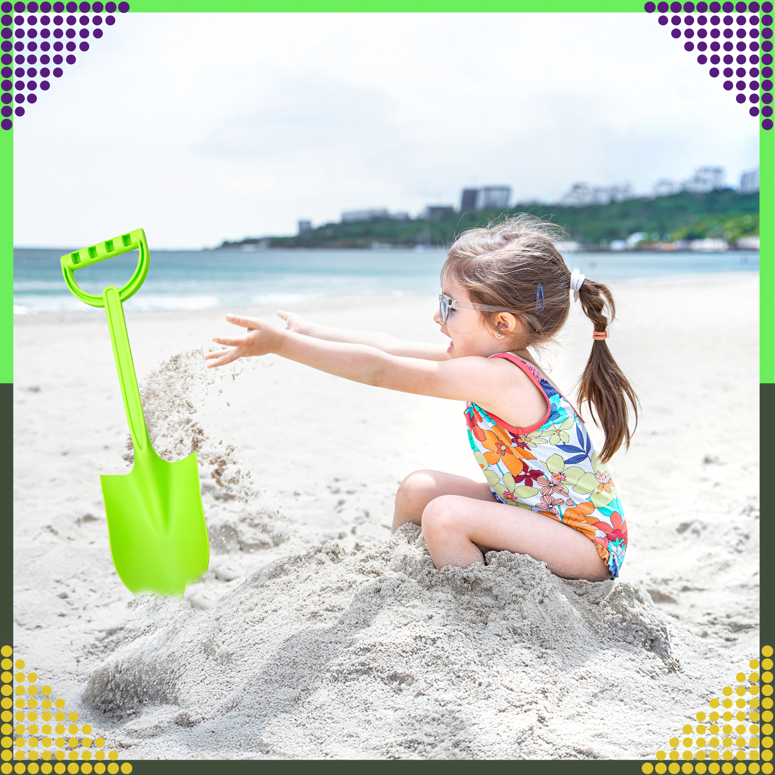 Labidas Liivalabidas rannale Liivakastidele Tugev suur XXL 64 cm