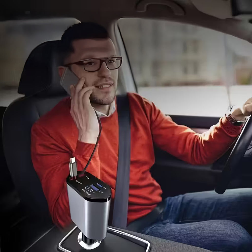 USB C IOS autolaadija liigendrullik 100W kiirlaadimine 80 cm