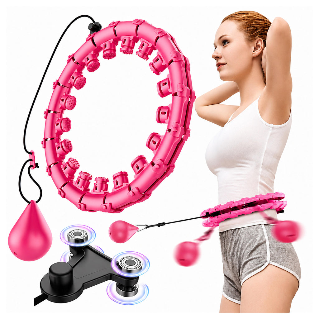 Weighted Hula Hoop with Massage Nodes Foldable Plus Size