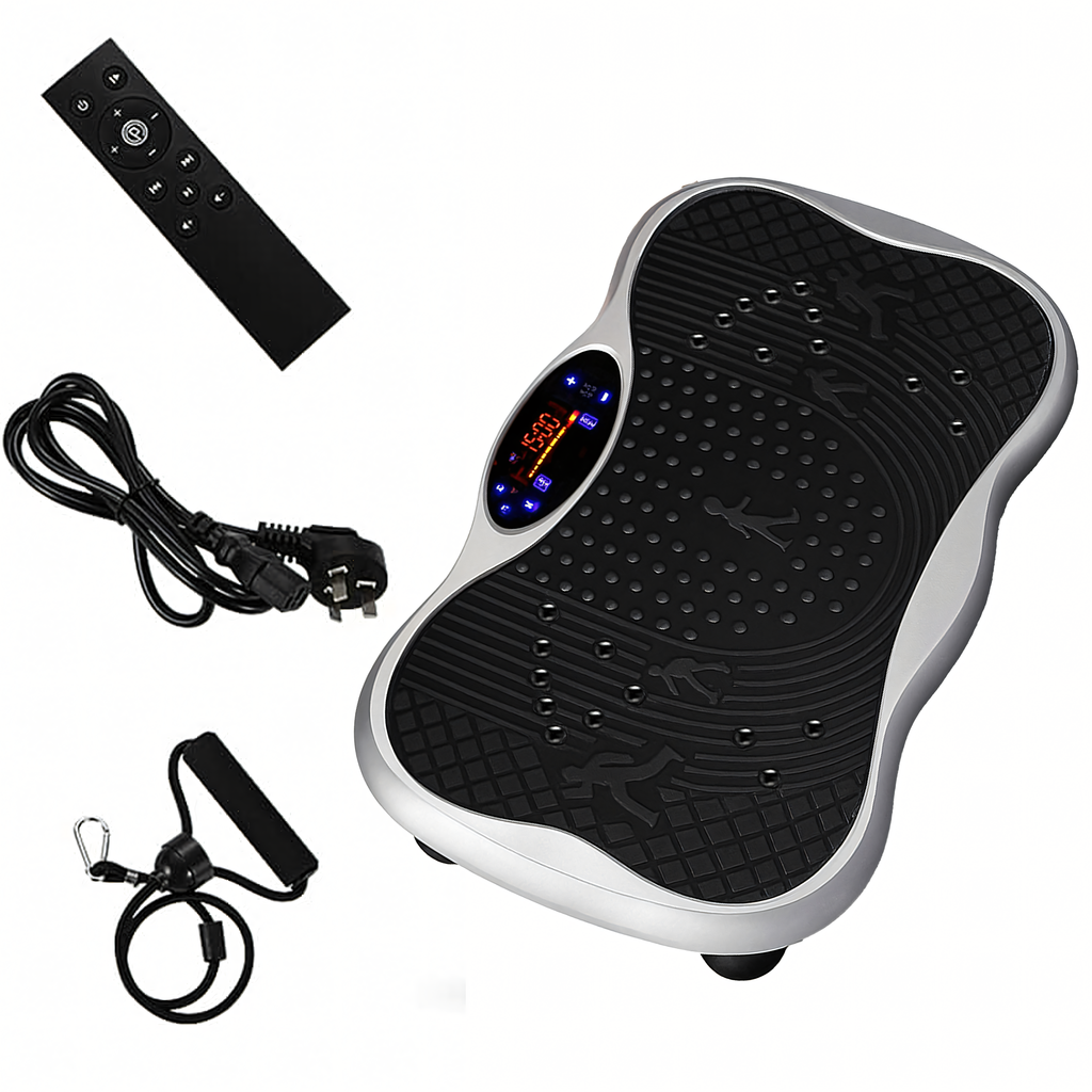 Vibratsiooniplatvorm Vibreeriv Treeningmassaažiseade kaugjuhtimispuldiga, kandevõime 150 kg