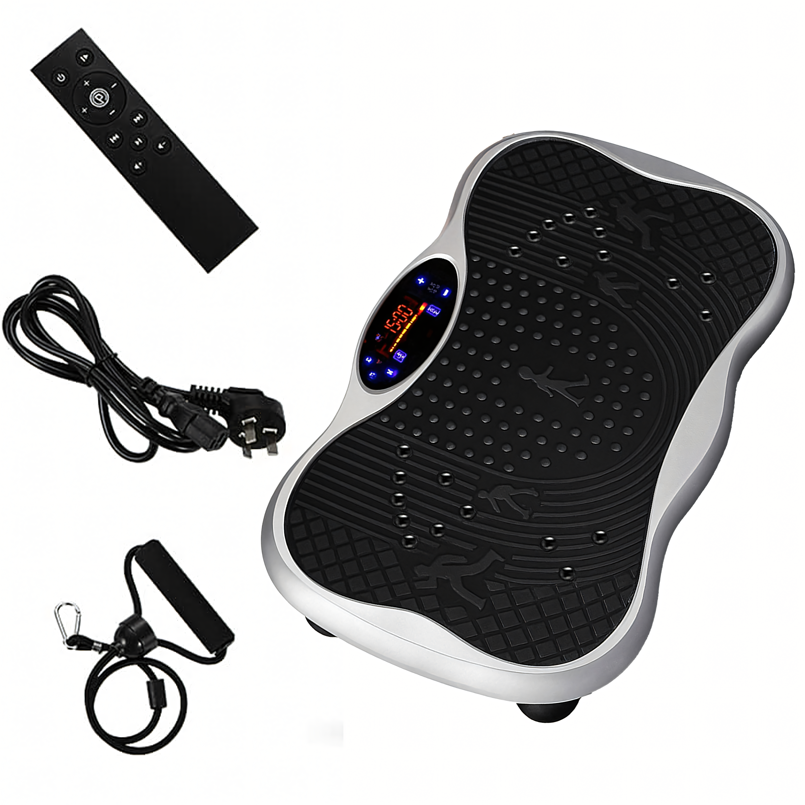 Vibratsiooniplatvorm Vibreeriv Treeningmassaažiseade kaugjuhtimispuldiga, kandevõime 150 kg