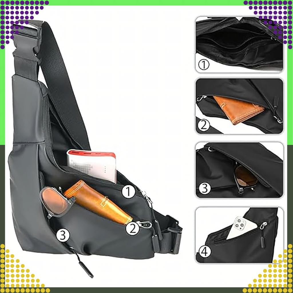 Waist Bag Backpack Shoulder Bag Urban Sporty Men's Women's Gray