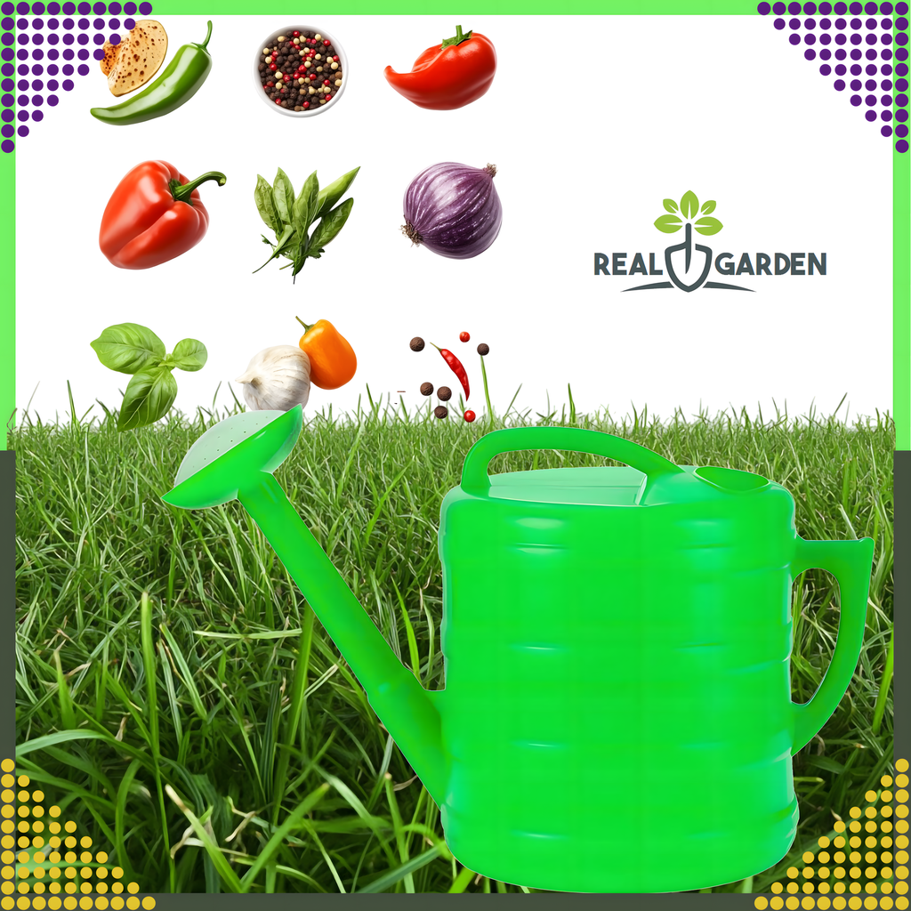 10L Oval Plastic Garden Watering Can with Watering Strainer