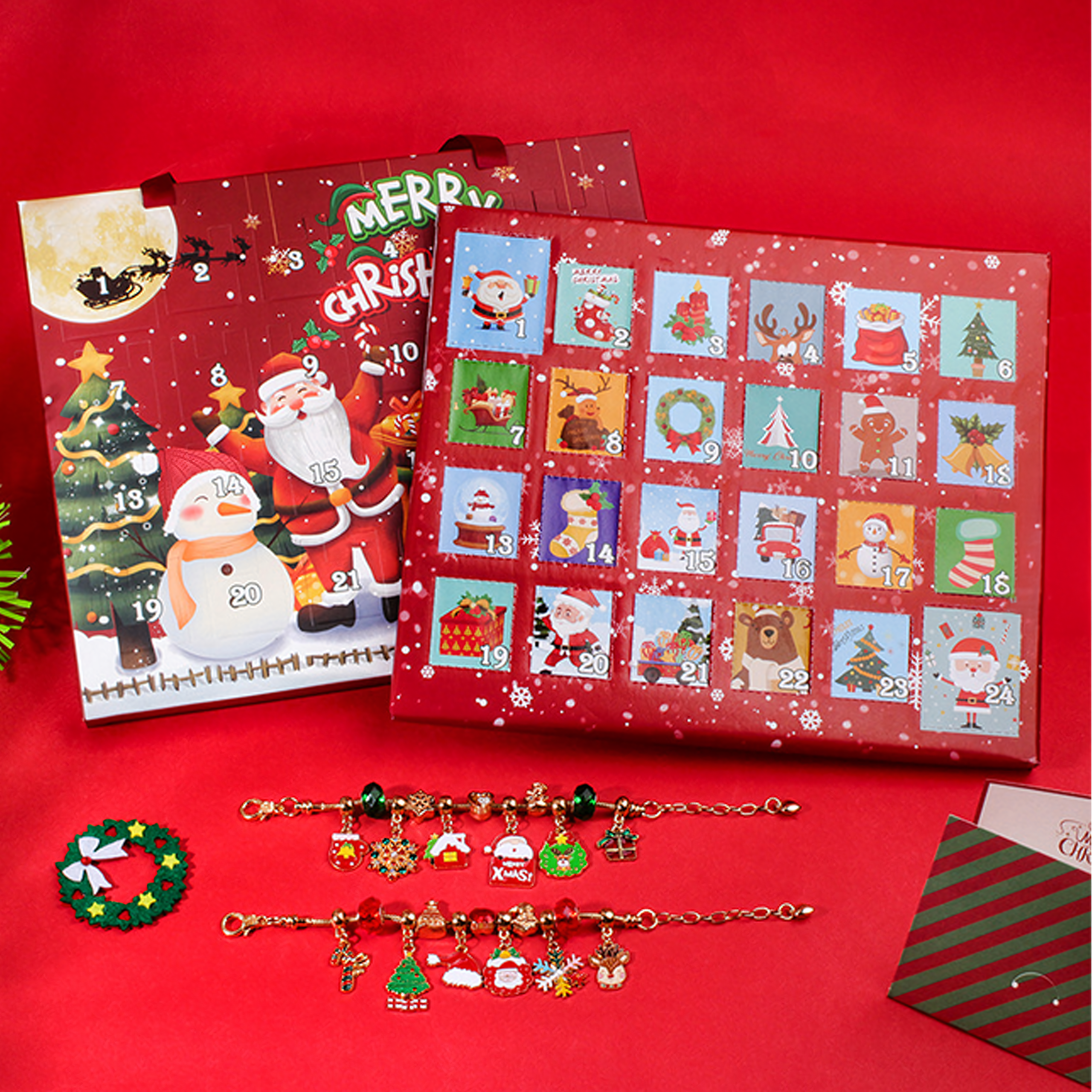 Advent Calendar Jewelry Bracelets Charms 24 pcs DIY Gift