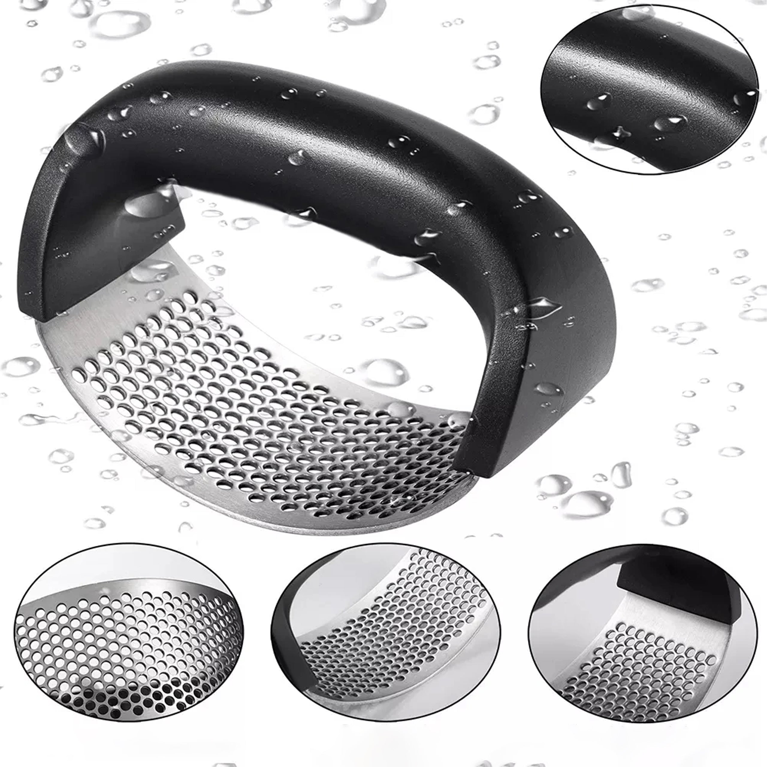Handheld Garlic Press Crusher Slicer Stainless Steel