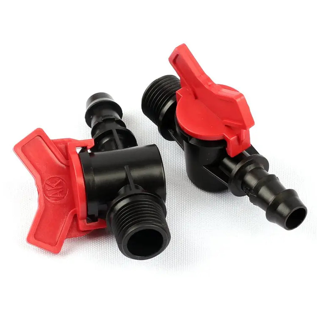 100 pcs Shut-off Valve for Drip Irrigation Line Connector Fi 16 mm