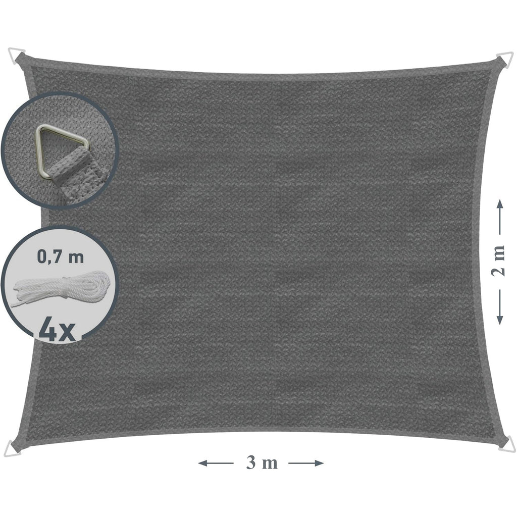 Rectangular Garden Sunshade Parasol Canopy 2x3m