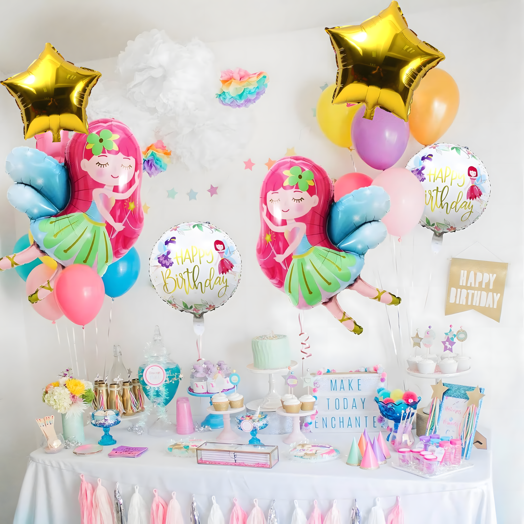 Haldjate sünnipäevalõhupallide komplekt sünnipäevadeks ja sünnipäevapidudeks 5 tk