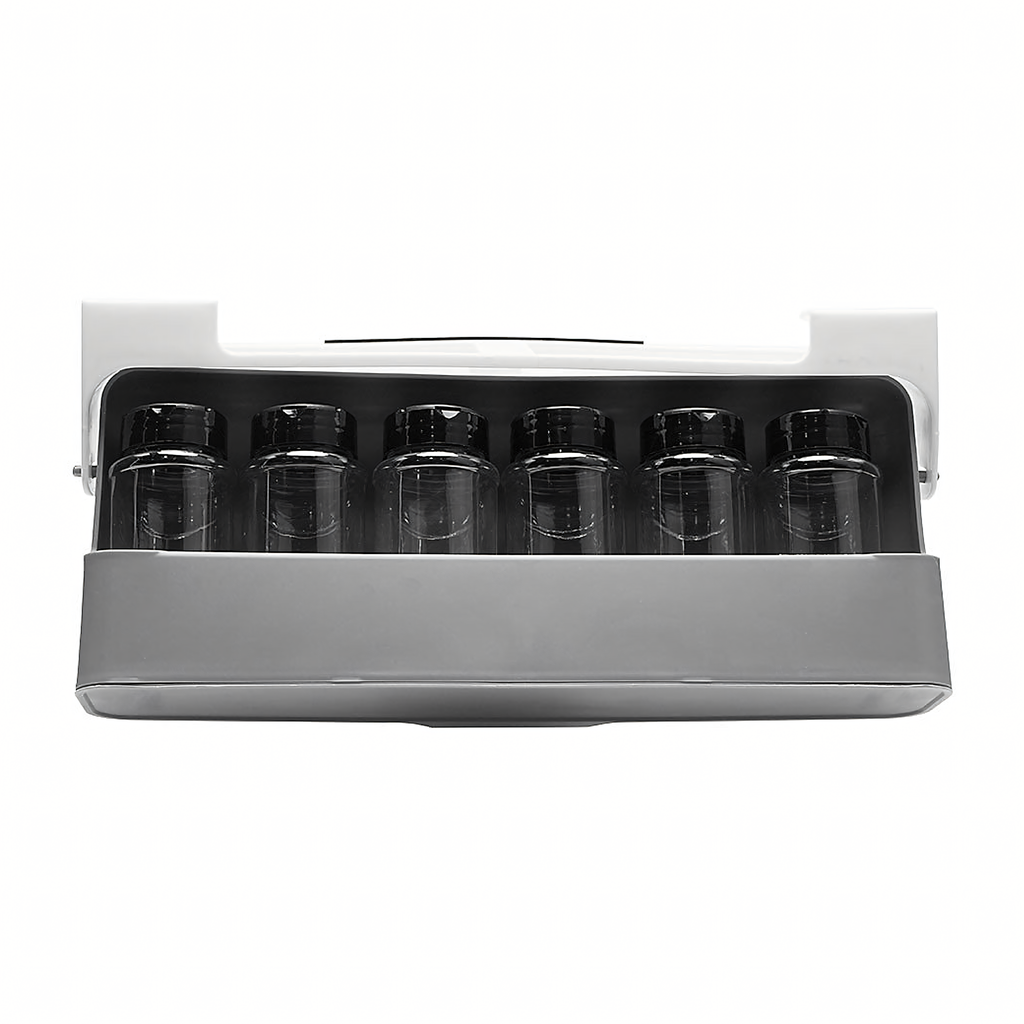 Drawer Organizer Shelf Suspended Spice Rack 6 Jars