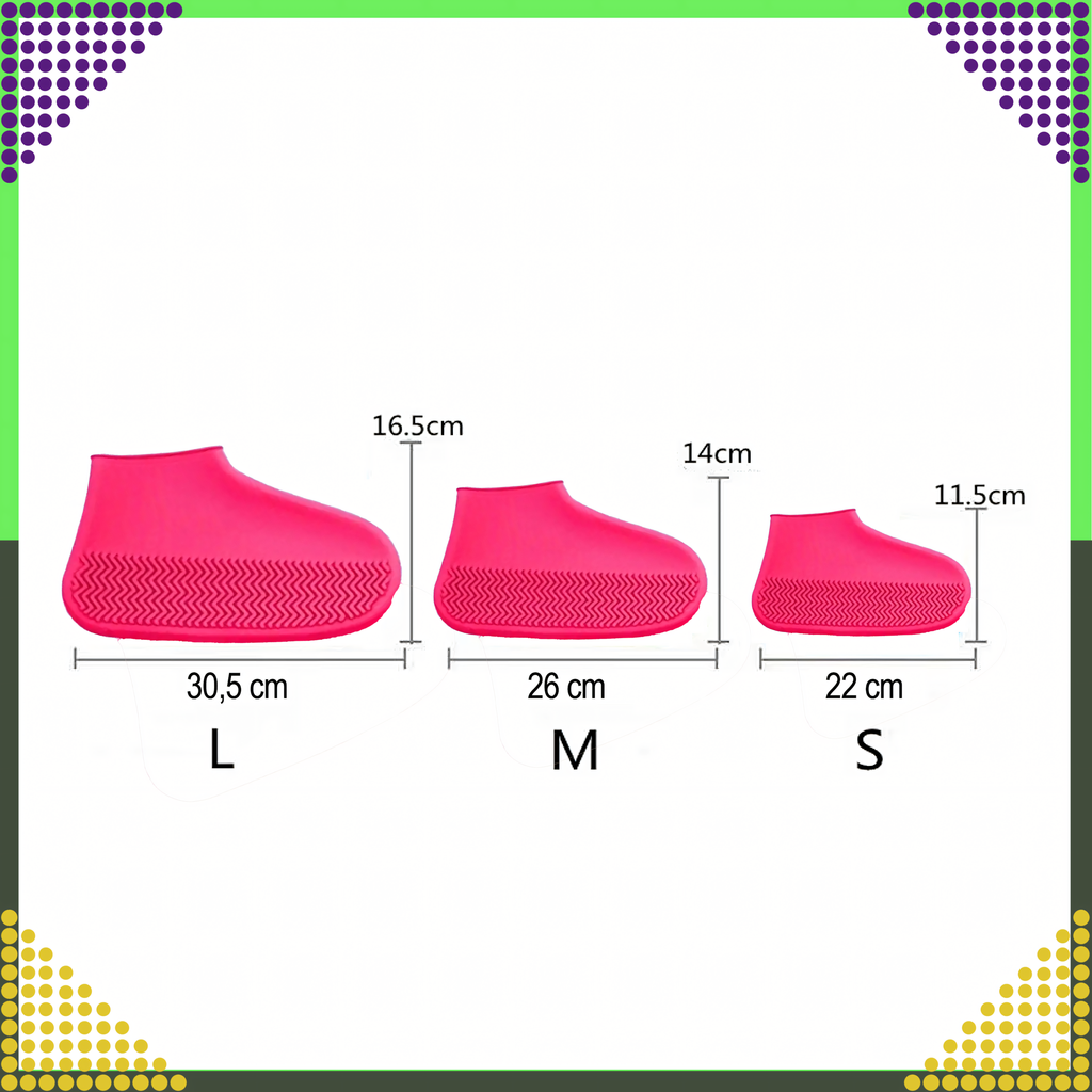 Waterproof Protectors Rain Shoe Covers Anti-Slip Wellington Boots M