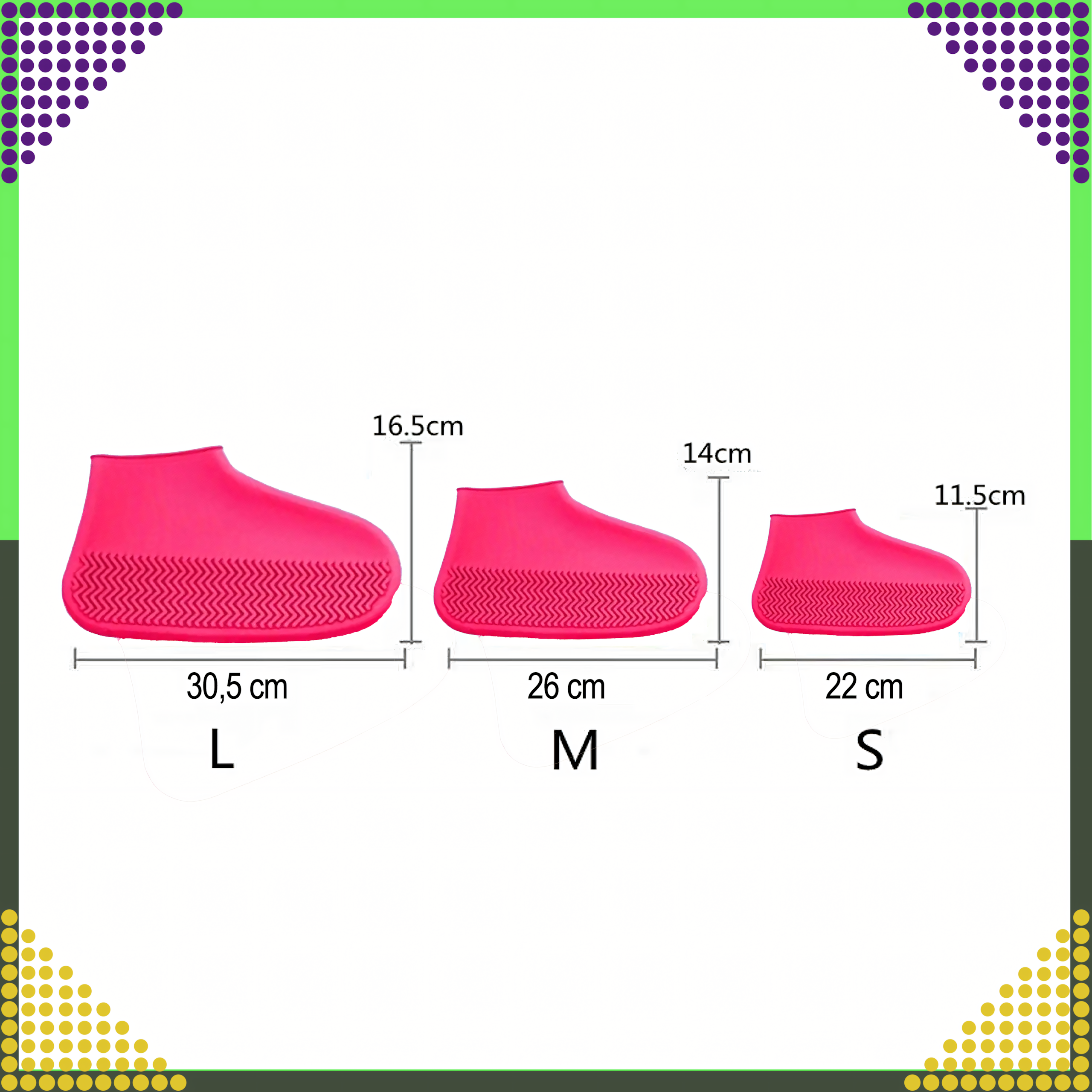 Waterproof Protectors Rain Shoe Covers Anti-Slip Wellington Boots M