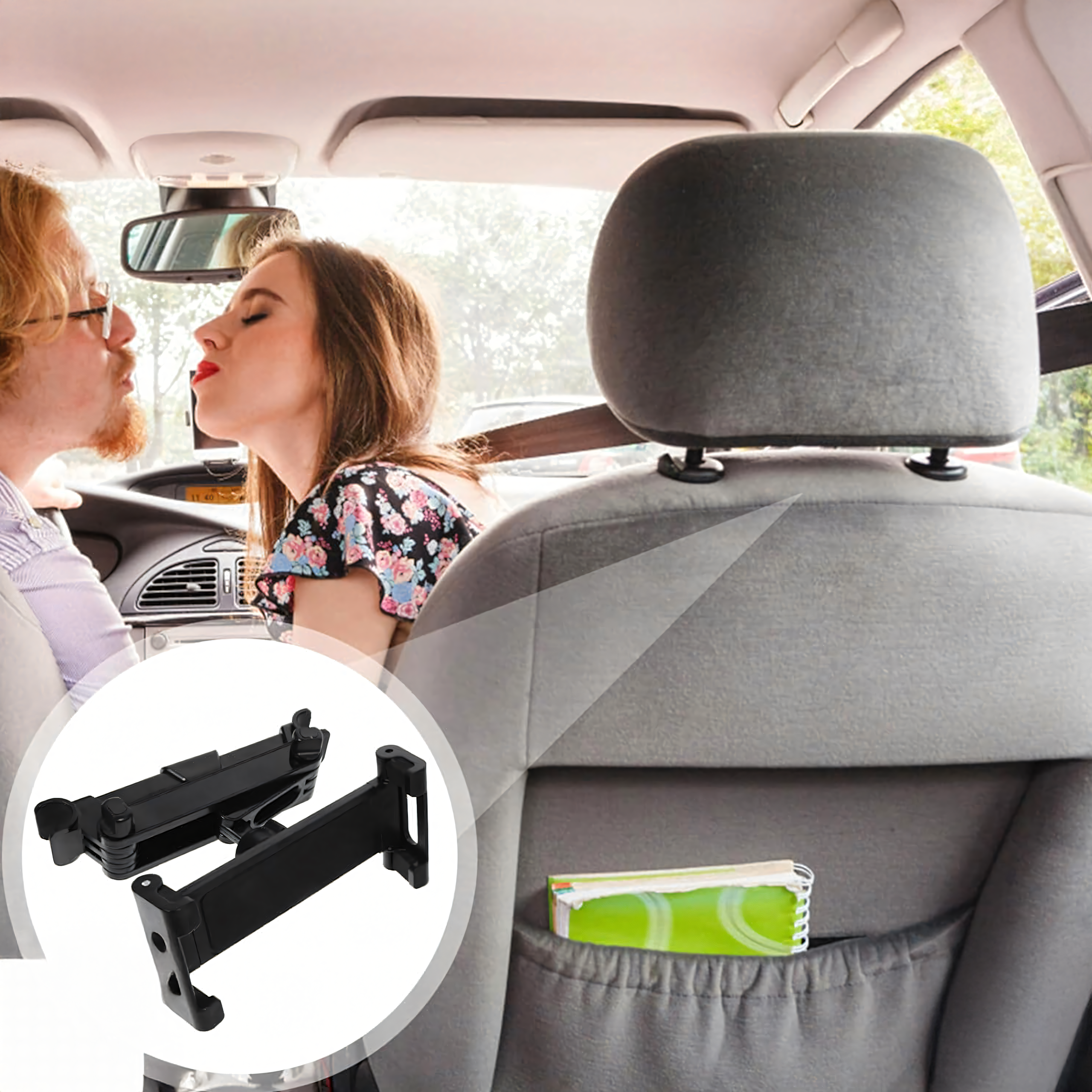 Auto peatugede kinnitus 360° tahvelarvutile ja telefonile