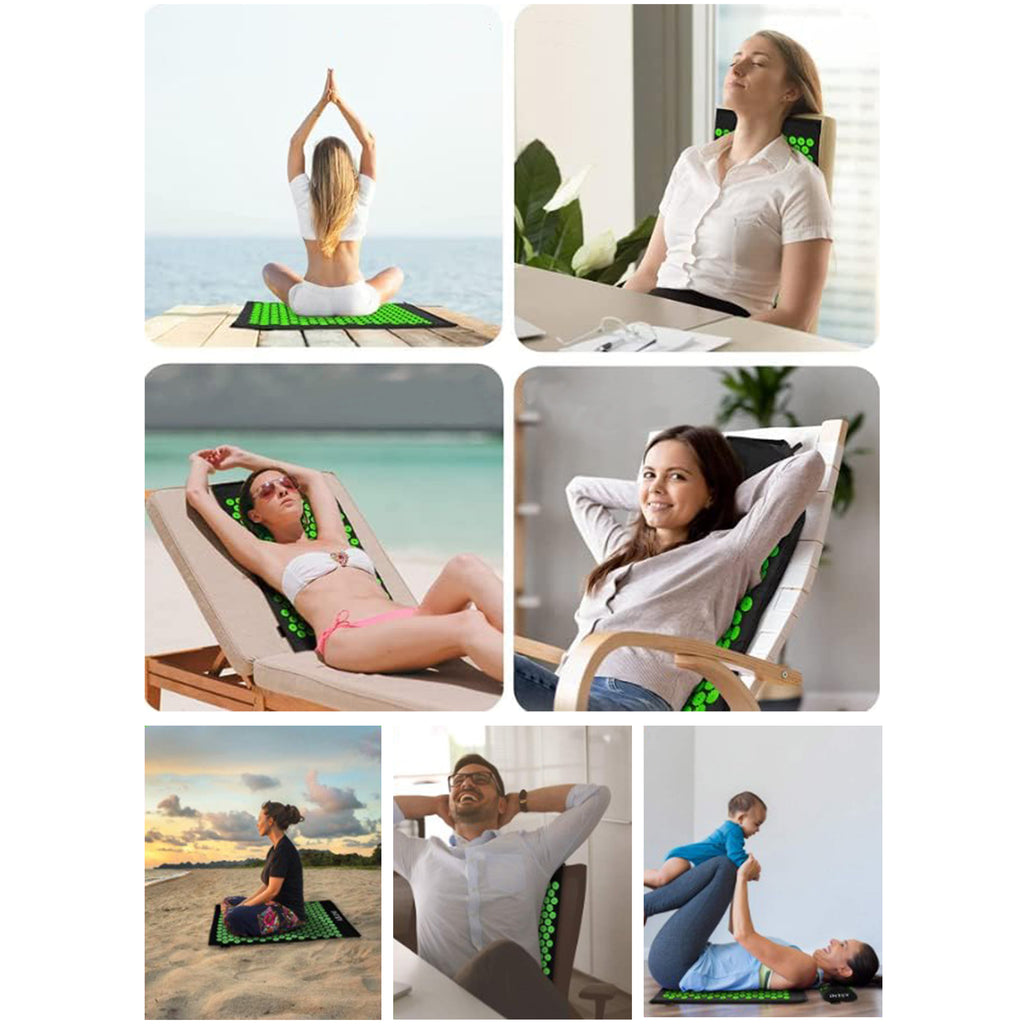 Tervise akupressuuri matt Spics vereringet stimuleeriva massaažipadja ja massaažipadjaga