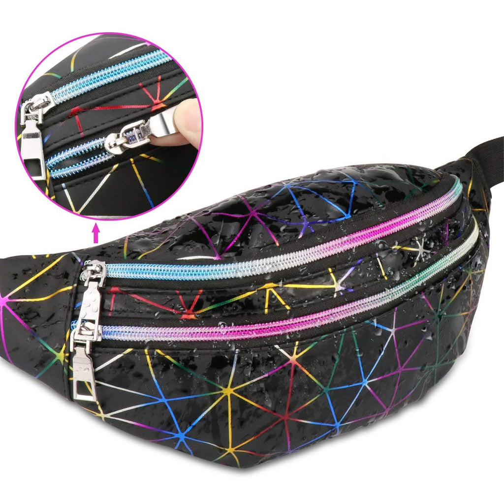 Stylish Unisex Adjustable Sports Waist Bag with 3 Compartments