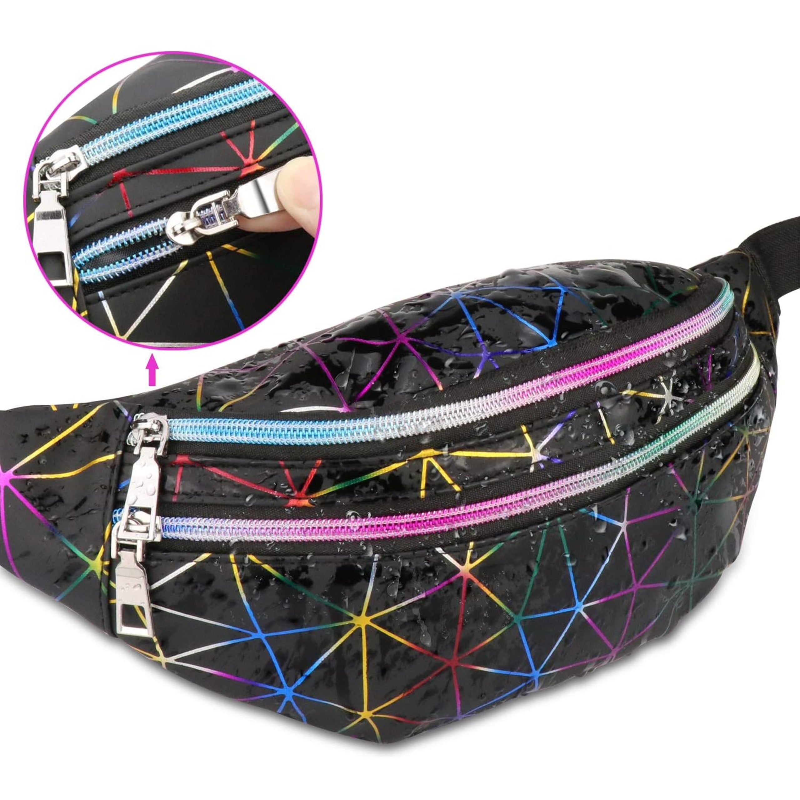 Stylish Unisex Adjustable Sports Waist Bag with 3 Compartments