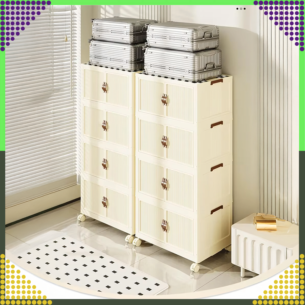 Cabinet Storage Shelf Plastic Organizer Foldable Storage Box