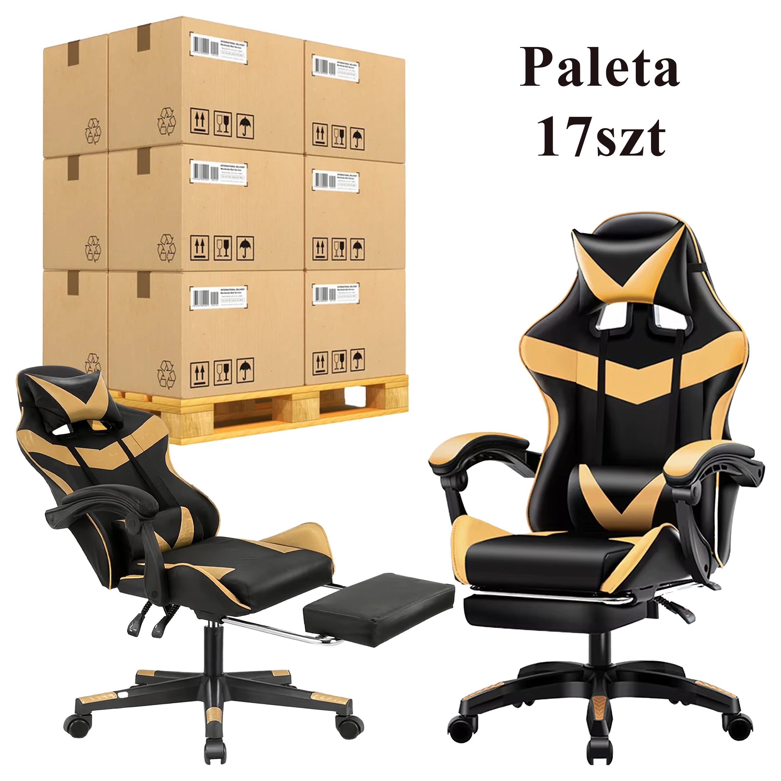 17 tk mänguri pöörlevat kontoritooli jalatoega kuni 150 kg RC-K-1972-14843