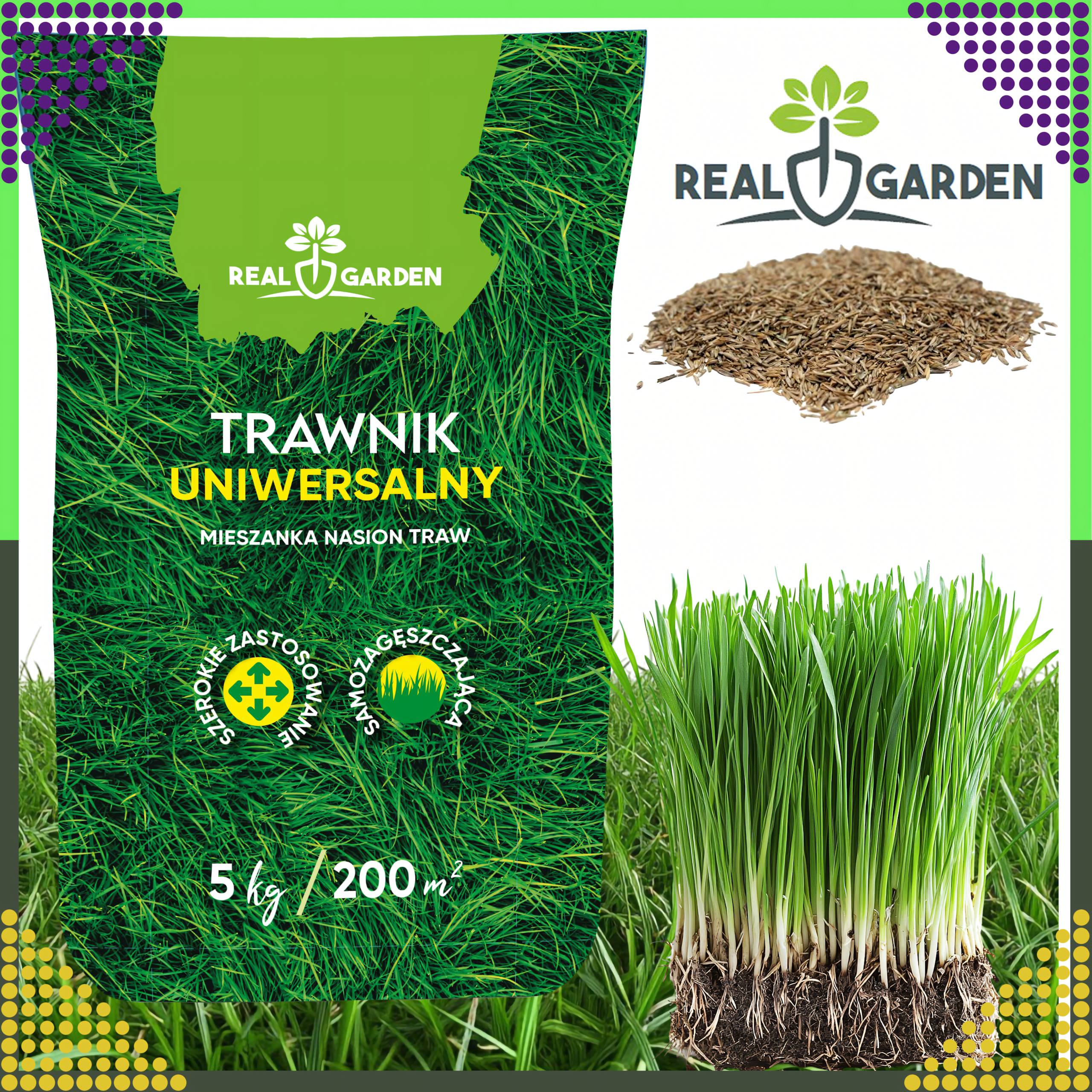 Universal Dense Grass Seed Mix 5 kg for 200 m²