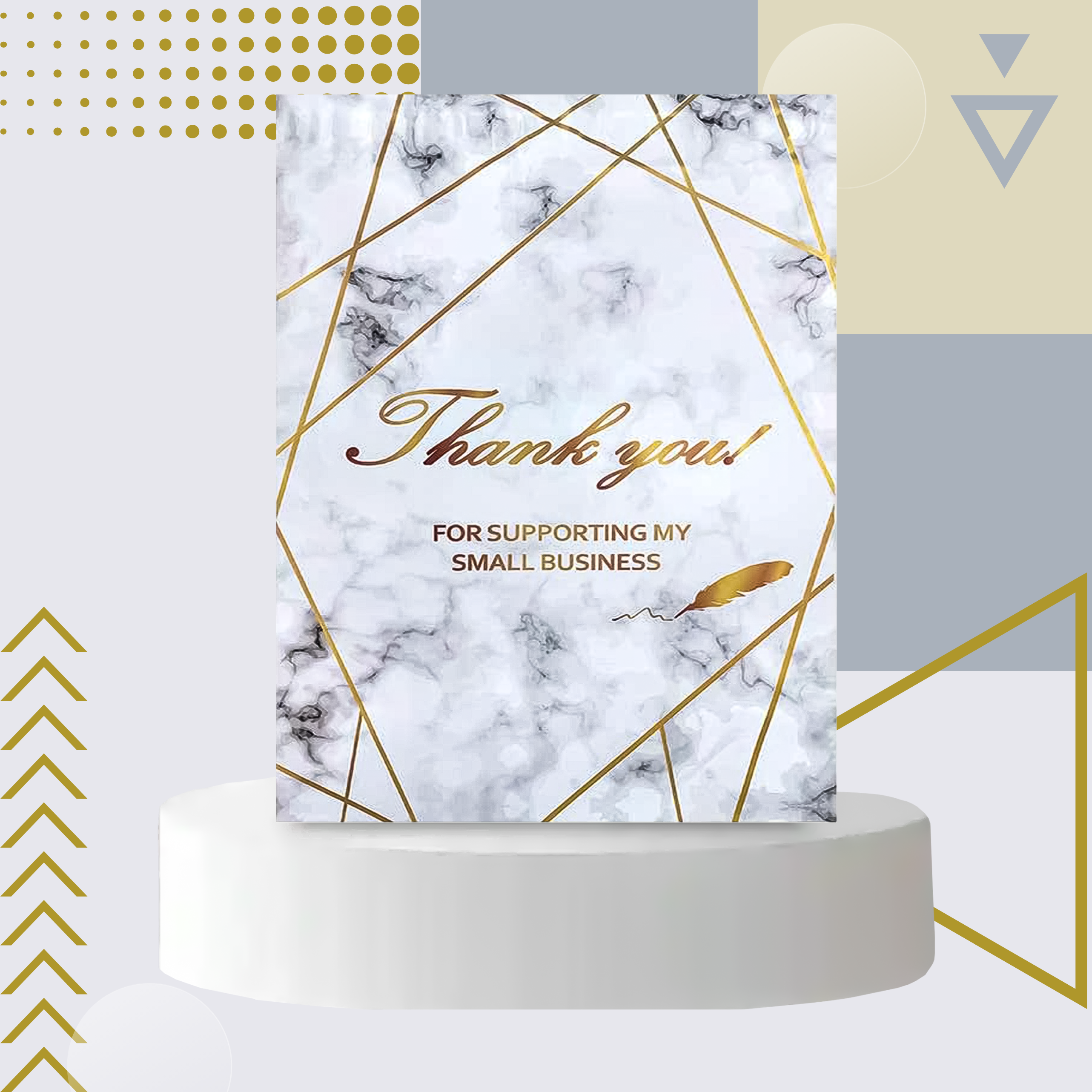 TUGEVAD KULLERIPAKID 255x370 KULDNE MARMOR AITÄH 50 tk