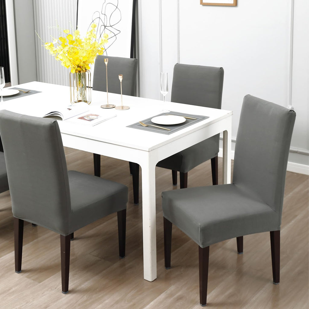 8x Chair Cover Seat Strong Universal Flexible with Elastic Band Soft