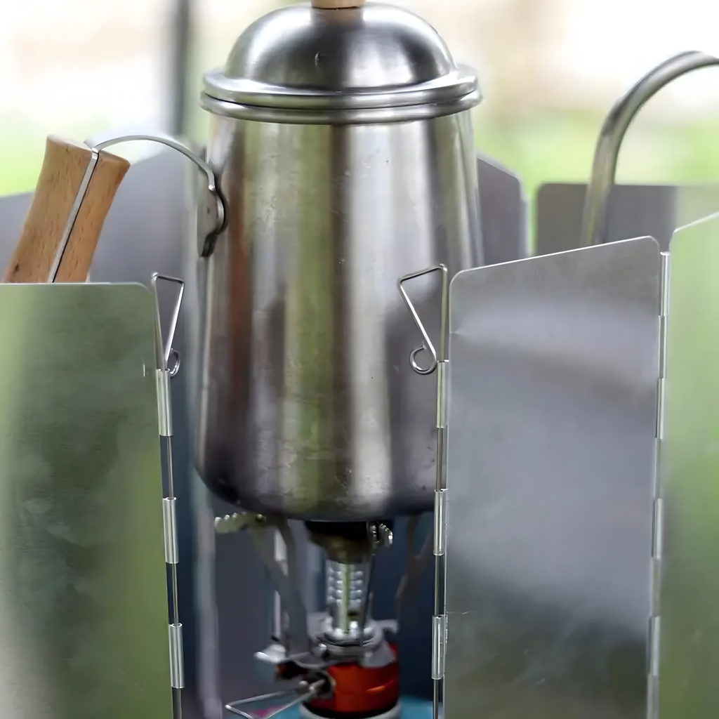 Tuulekindel kokkupandav põletiga pliidi eraldaja