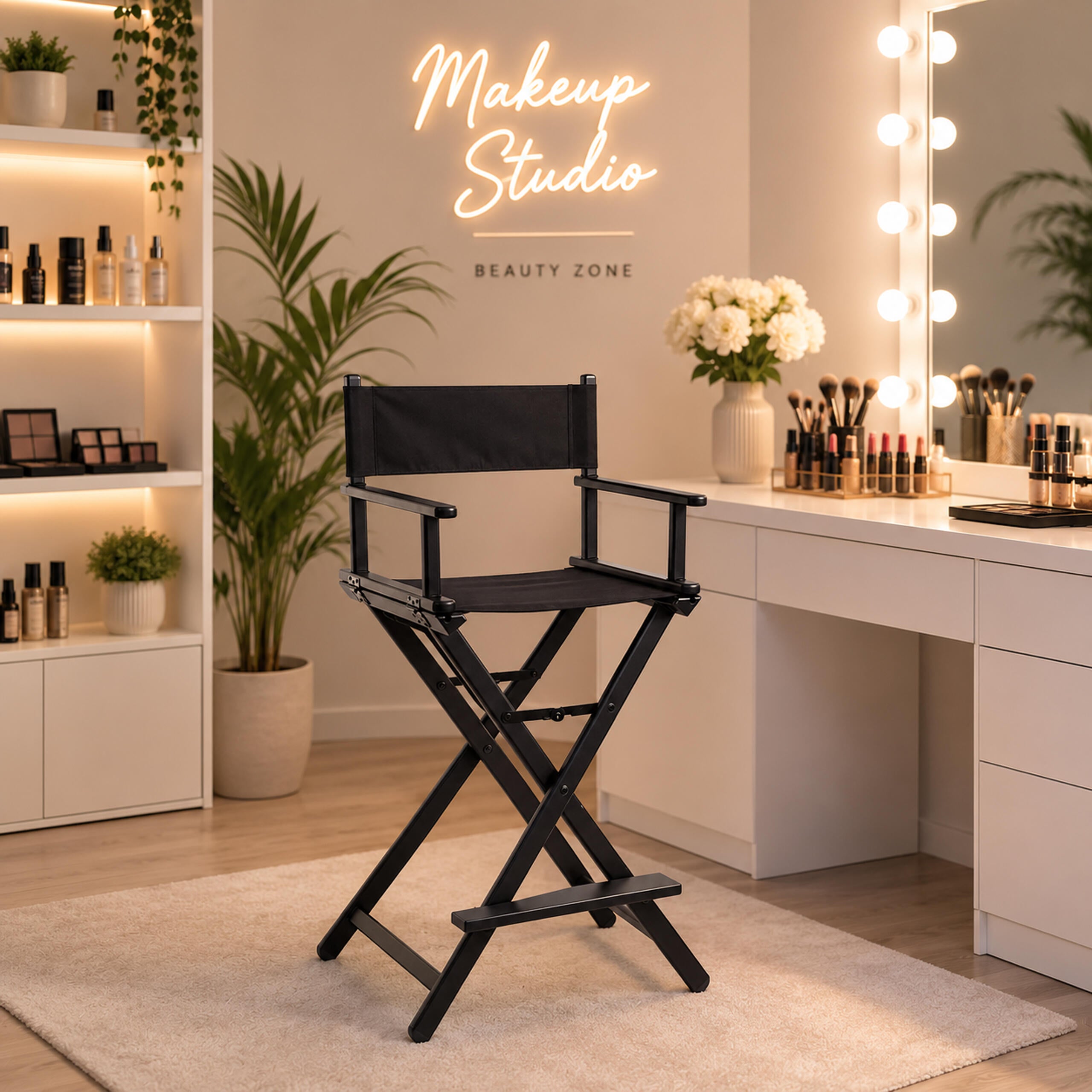 Aluminum Folding Makeup Director Chair