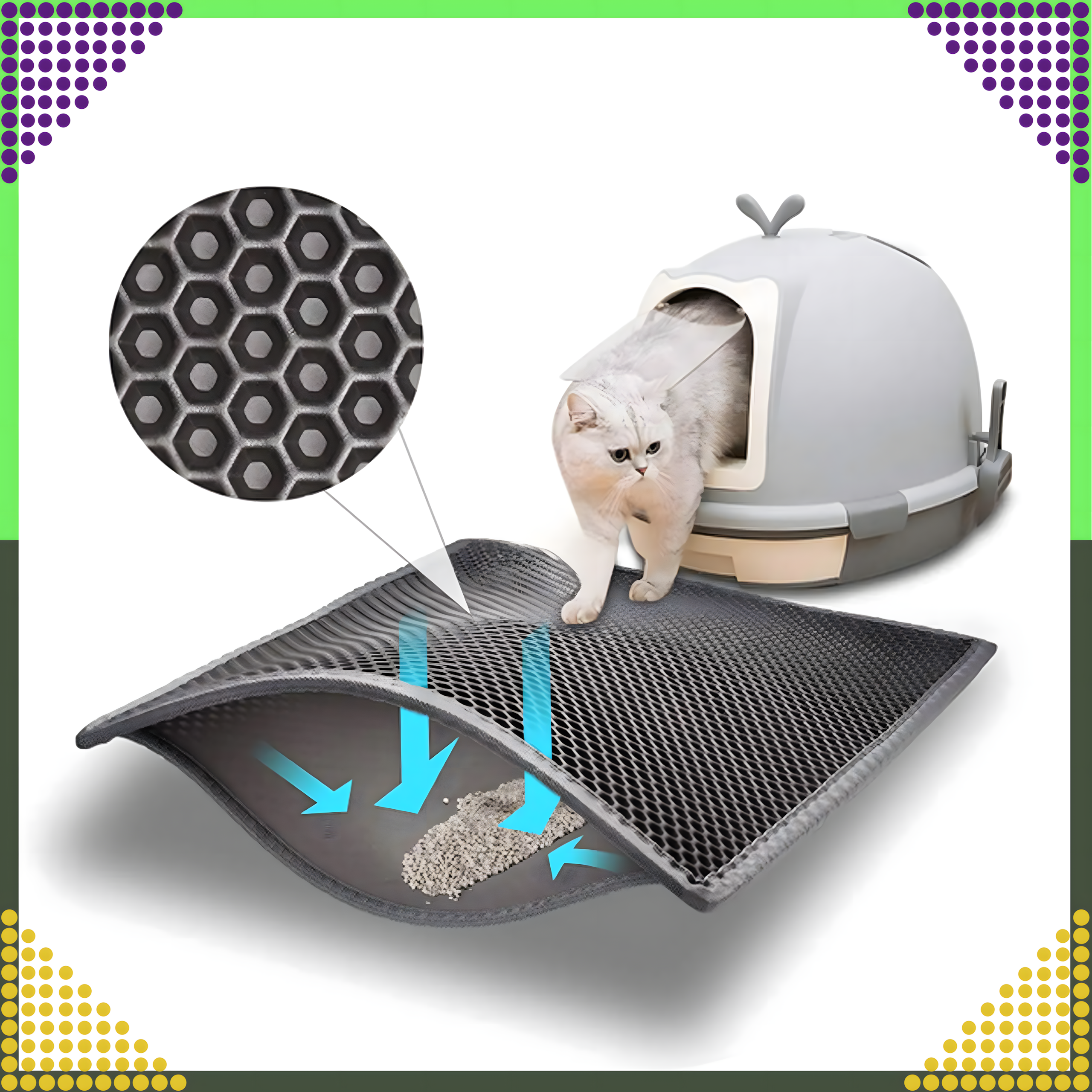 Matt uksematt must kassiliivakasti jaoks XXL liivaga 45x60