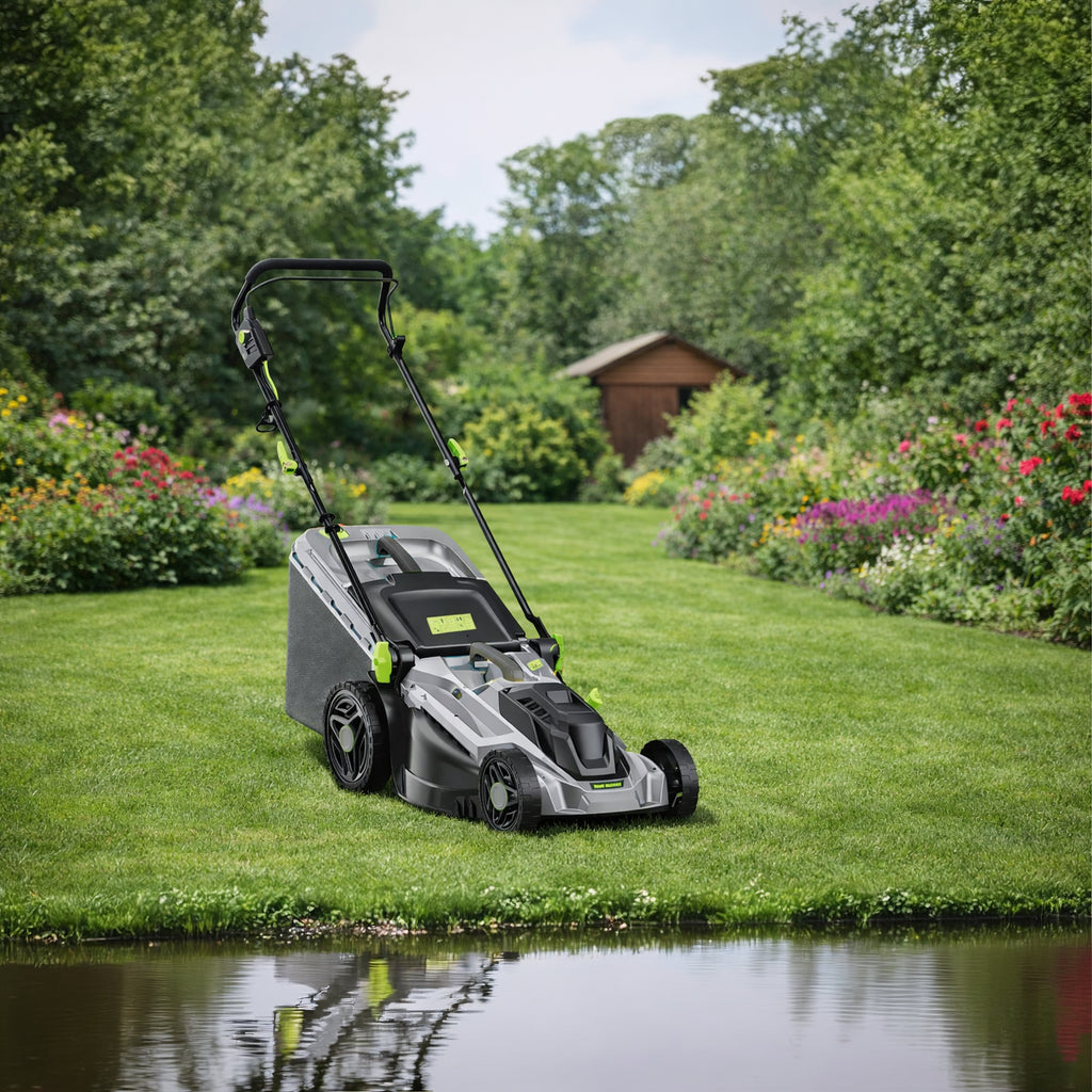 Electric Lawn Mower 2400W 43cm with 50L Grass Collector 20 pcs